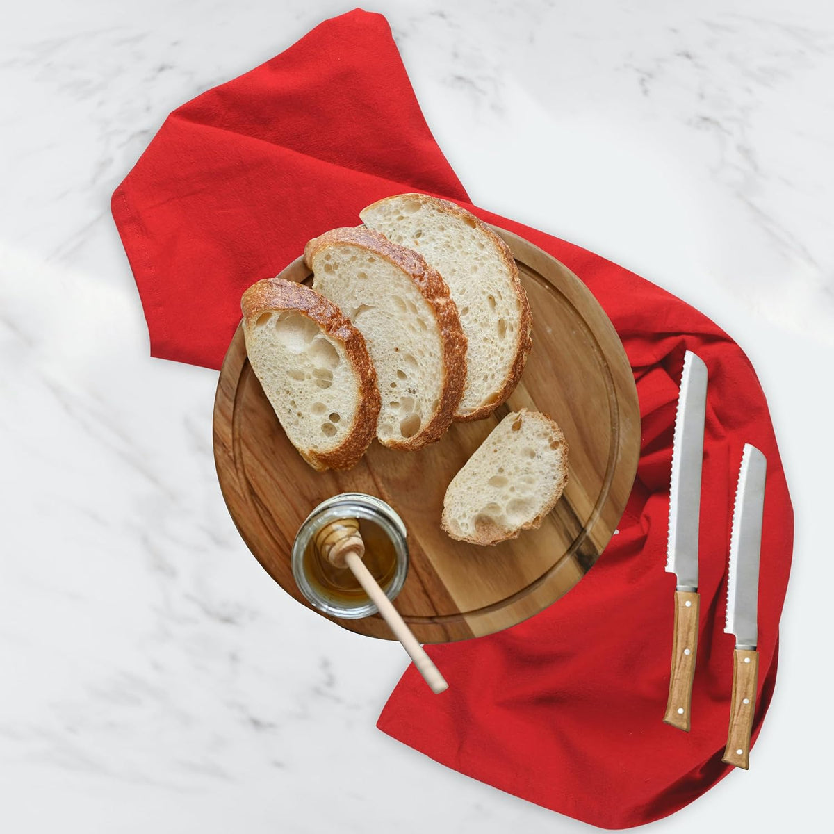 Urban Villa Kitchen Towels Cotton Dish Towels 27”x27” (Set of 12) Red