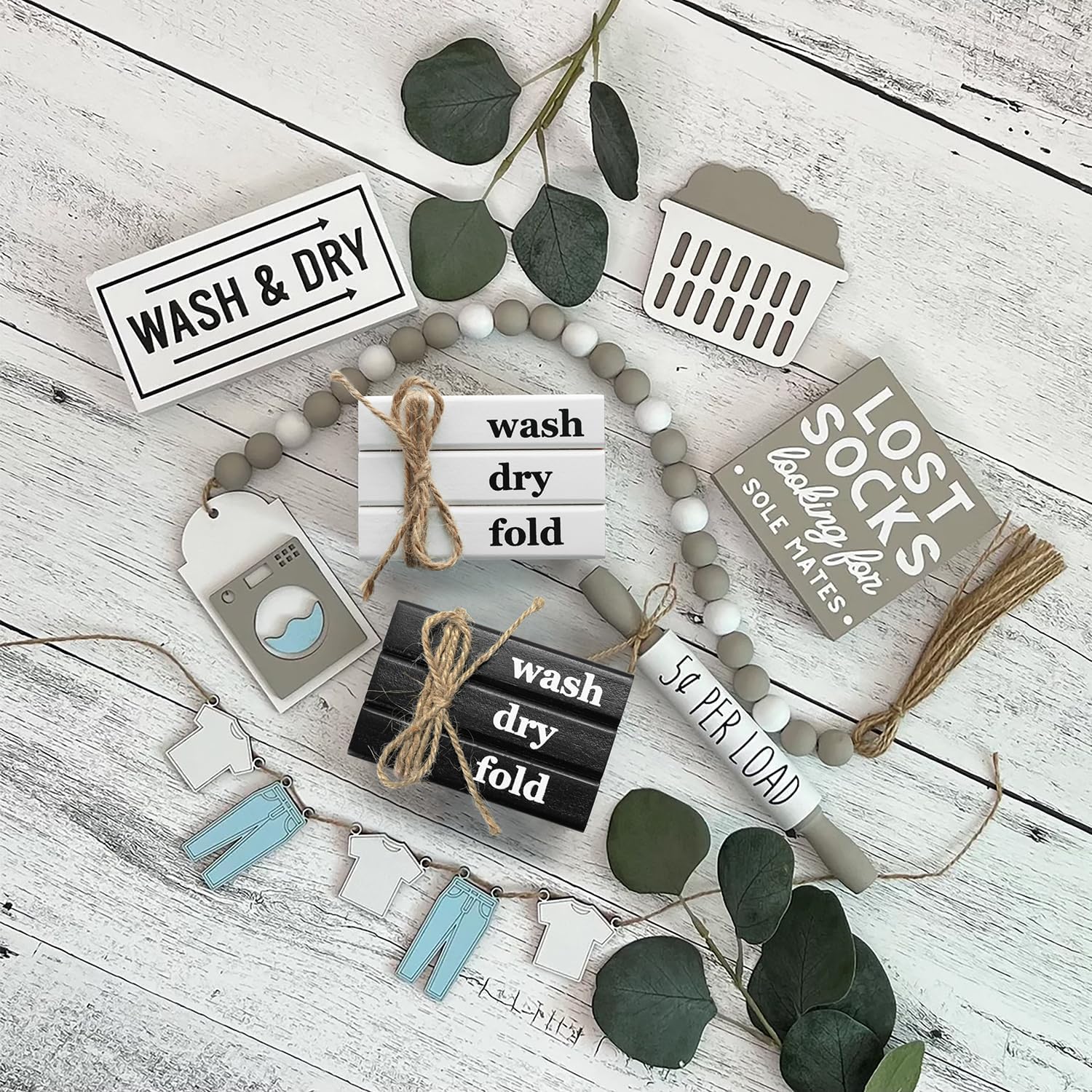 Mini Faux Book Stack / White
