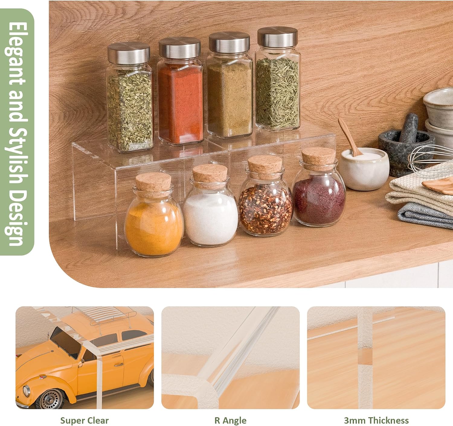 Acrylic Stand for Figure / Clear / 6 x 5.1 x 4 / Set of 2