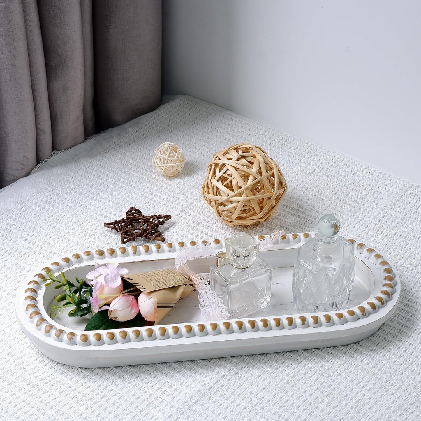 Wood Serving Tray / White