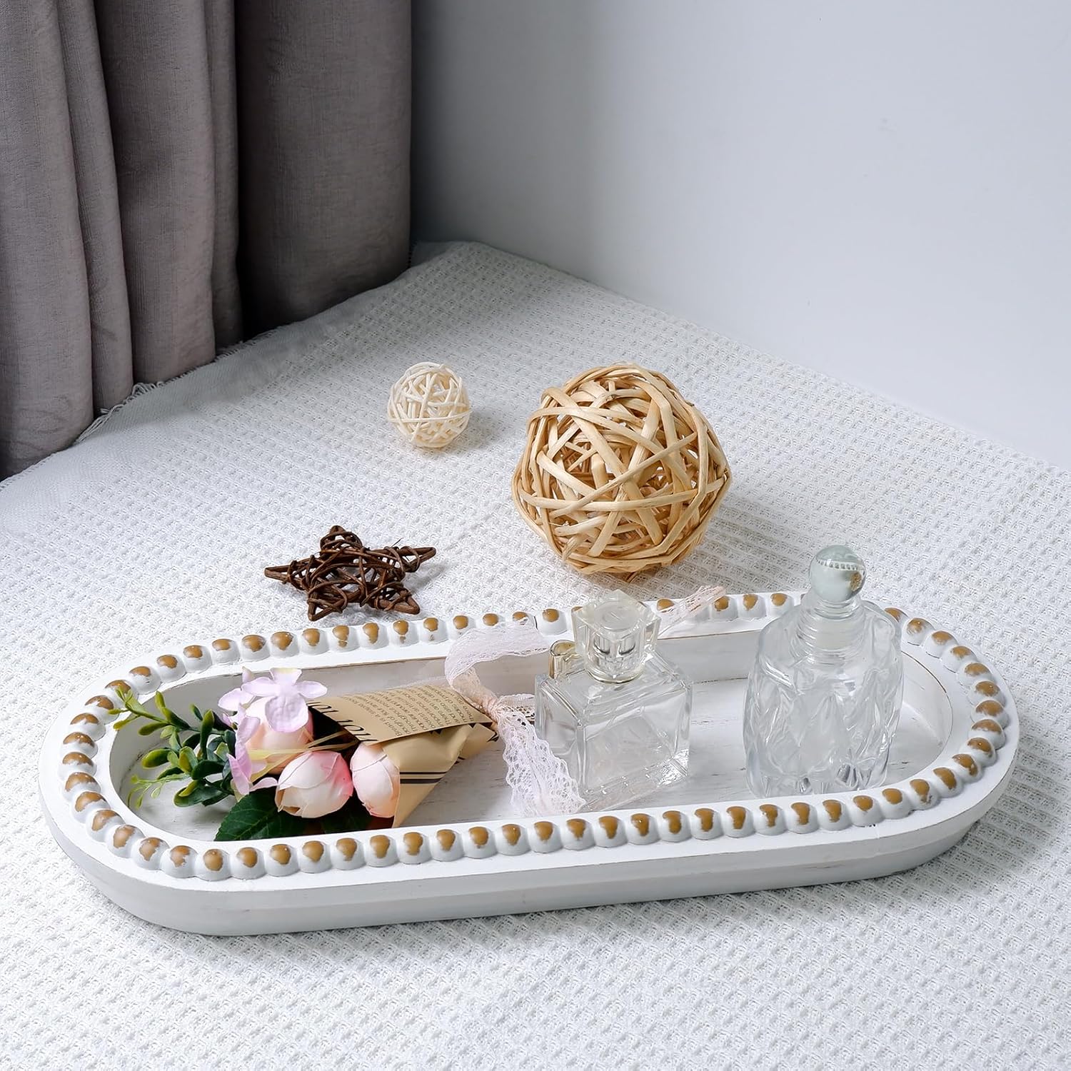 Wood Serving Tray / White