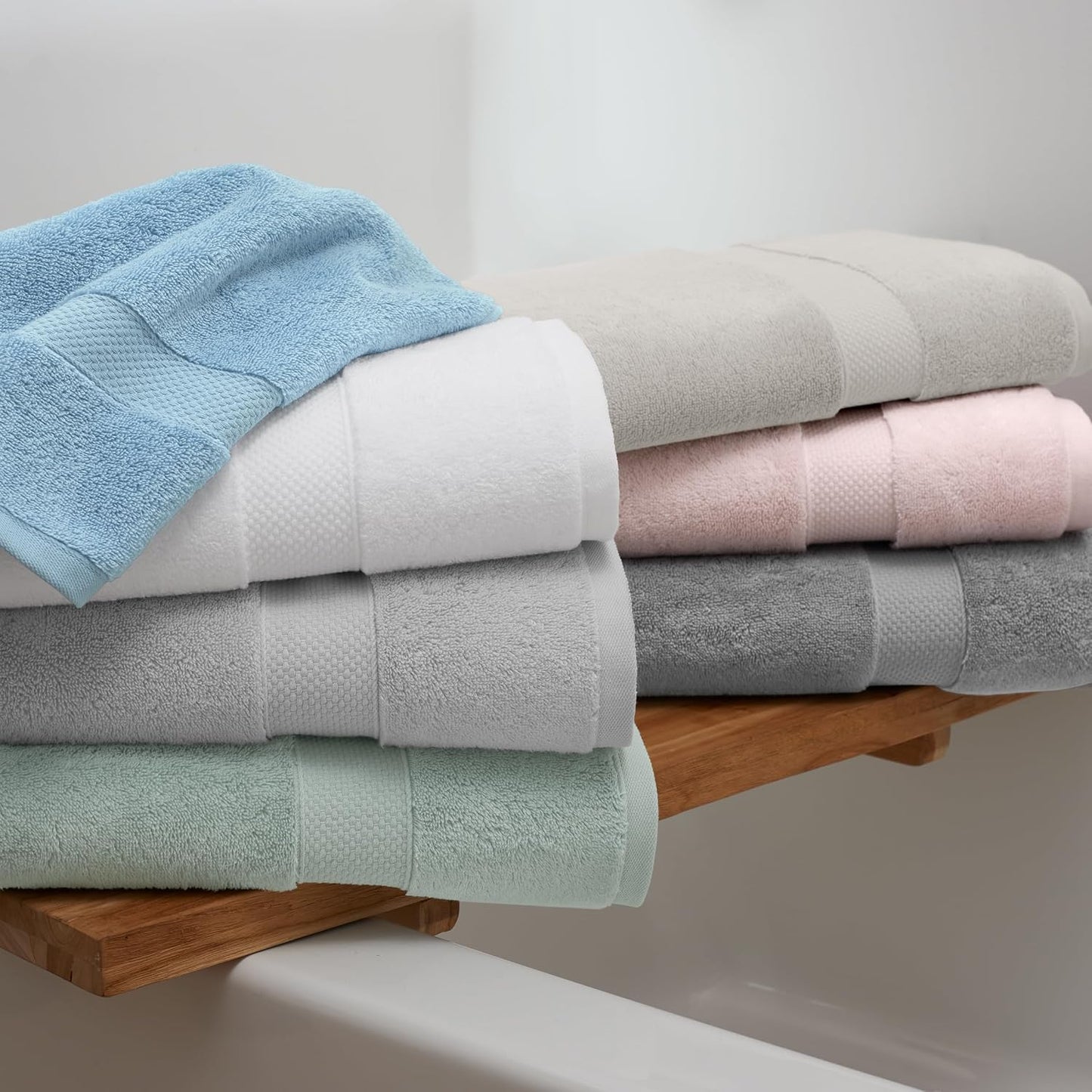 Aston & Arden Luxury Egyptian Cotton Bath Towels, Pack of 2, 600 GSM Plush Soft Absorbent Bathroom Towels for Spa or