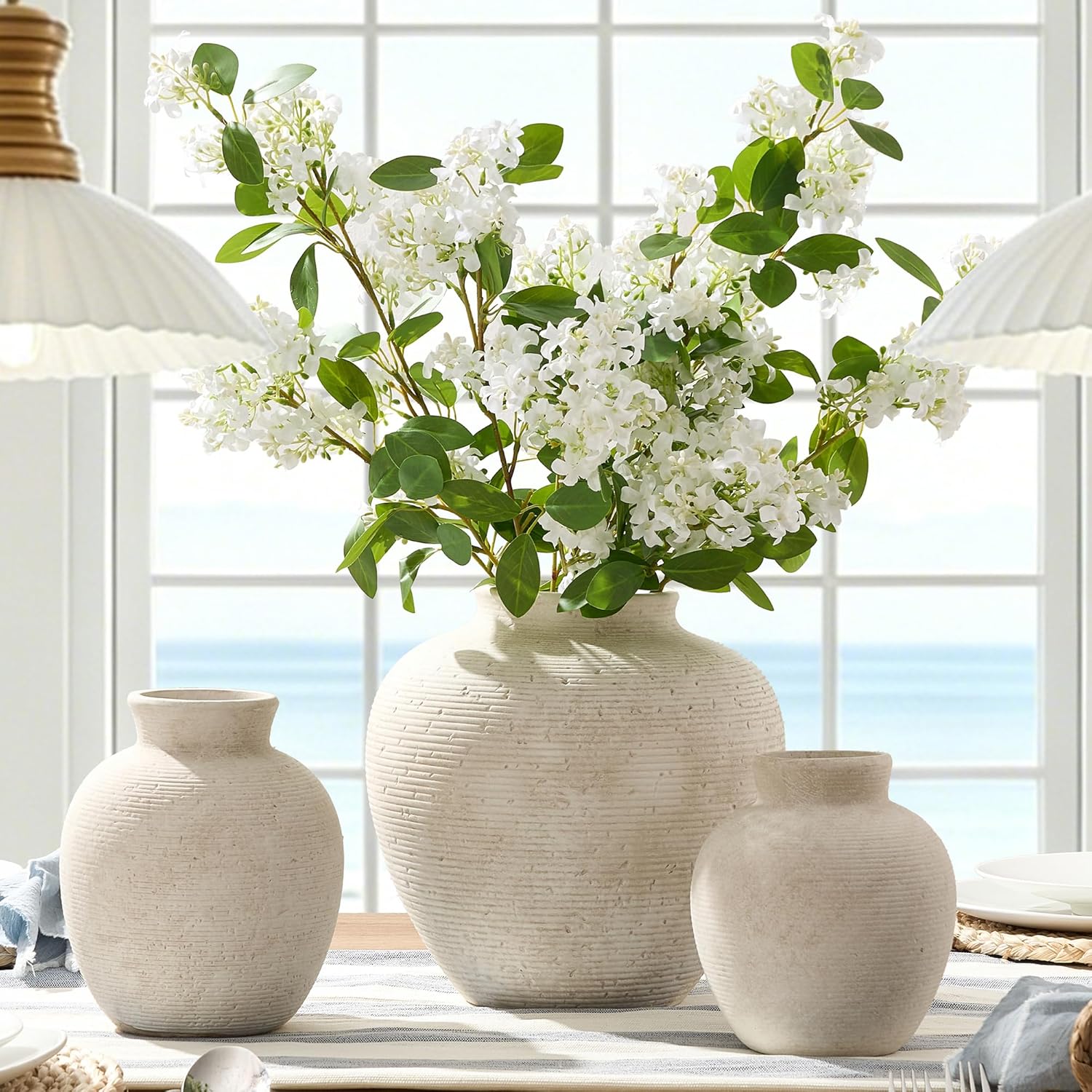 Ceramic Flower Vase Home Decor / Rustic-10