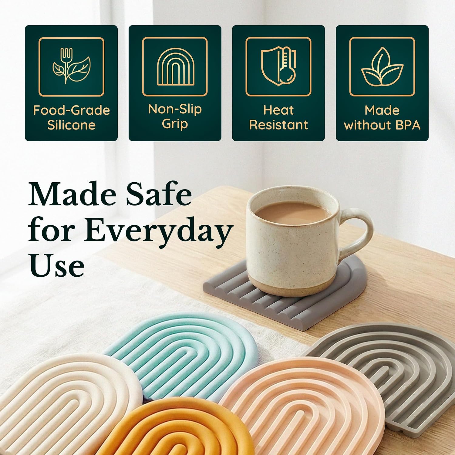 Non-Slip Pot Holders / Warm Gray