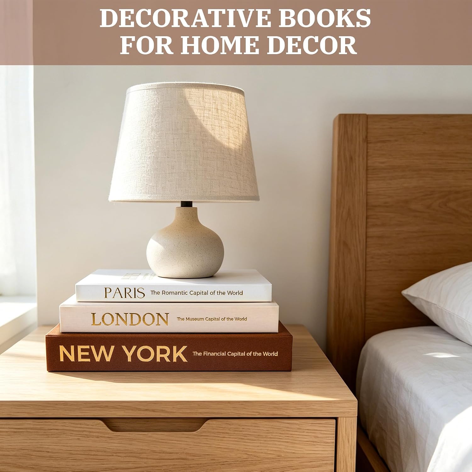 Linen Faux Books / Set of 3