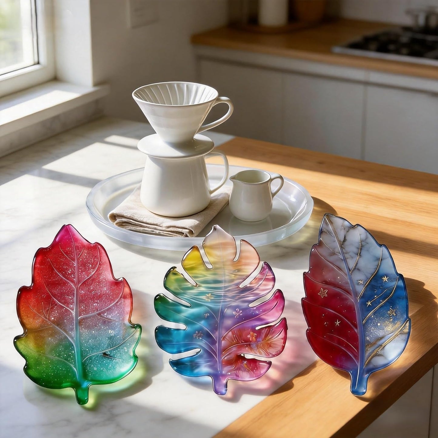 Leaf Silicone Tray Molds / Leaf Set A / Set of 3