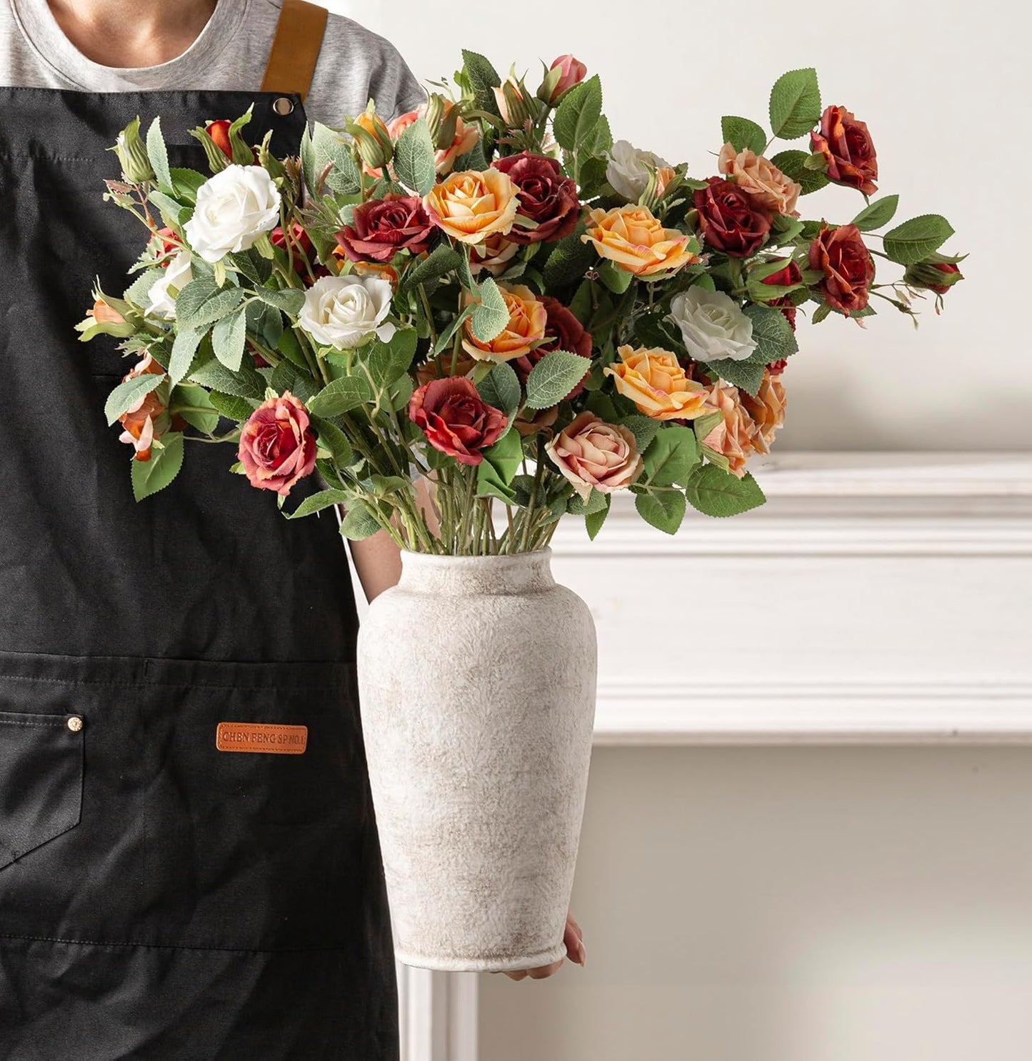 Ceramic Large Flower Vase / 11"- D