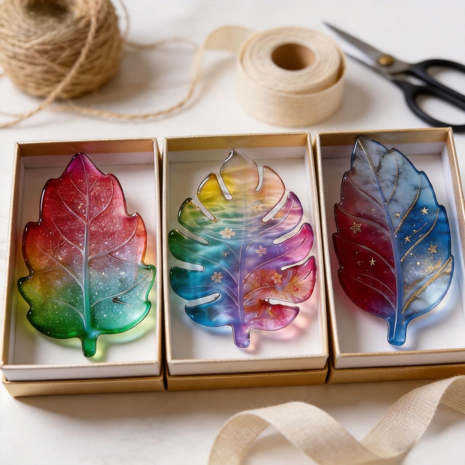 Leaf Silicone Tray Molds / Leaf Set A / Set of 3