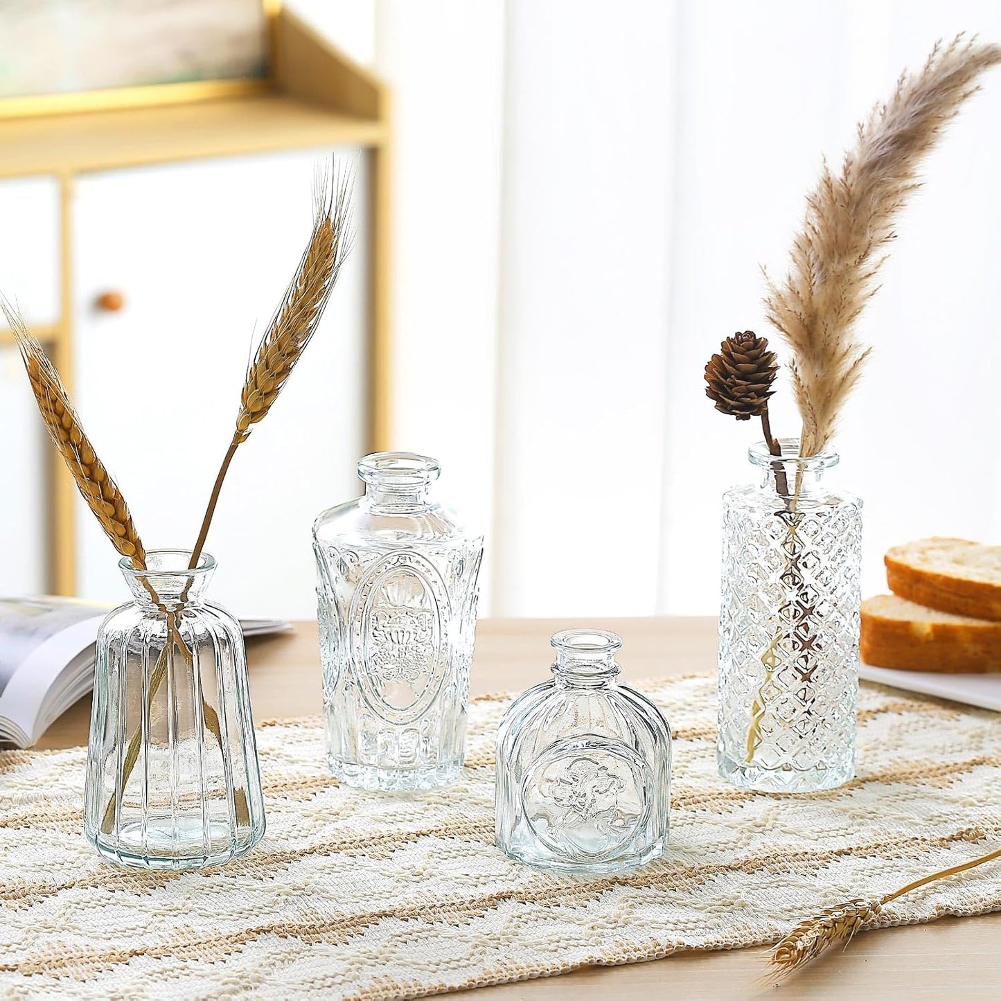 Glass Bud Vase for Centerpieces Wedding / Clear / Set of 15