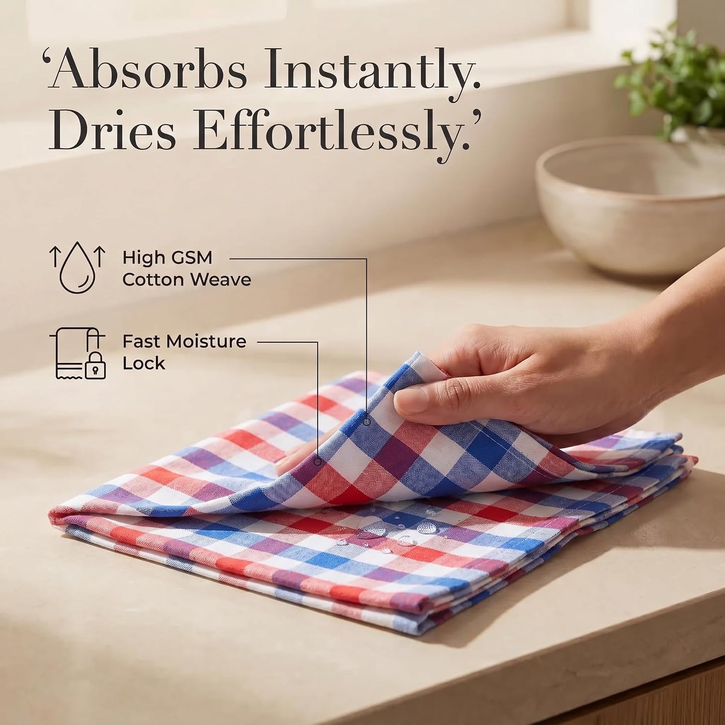Urban Villa Cloth Napkins July4th 20x20 (Set of 12) Red/Blue