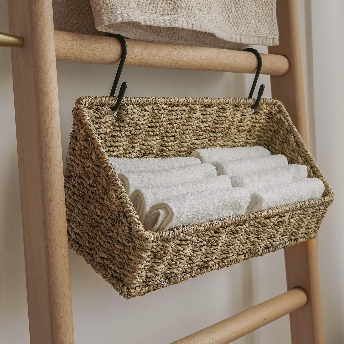 Seagrass Baskets / Woven Wall Baskets for Storage / Natural