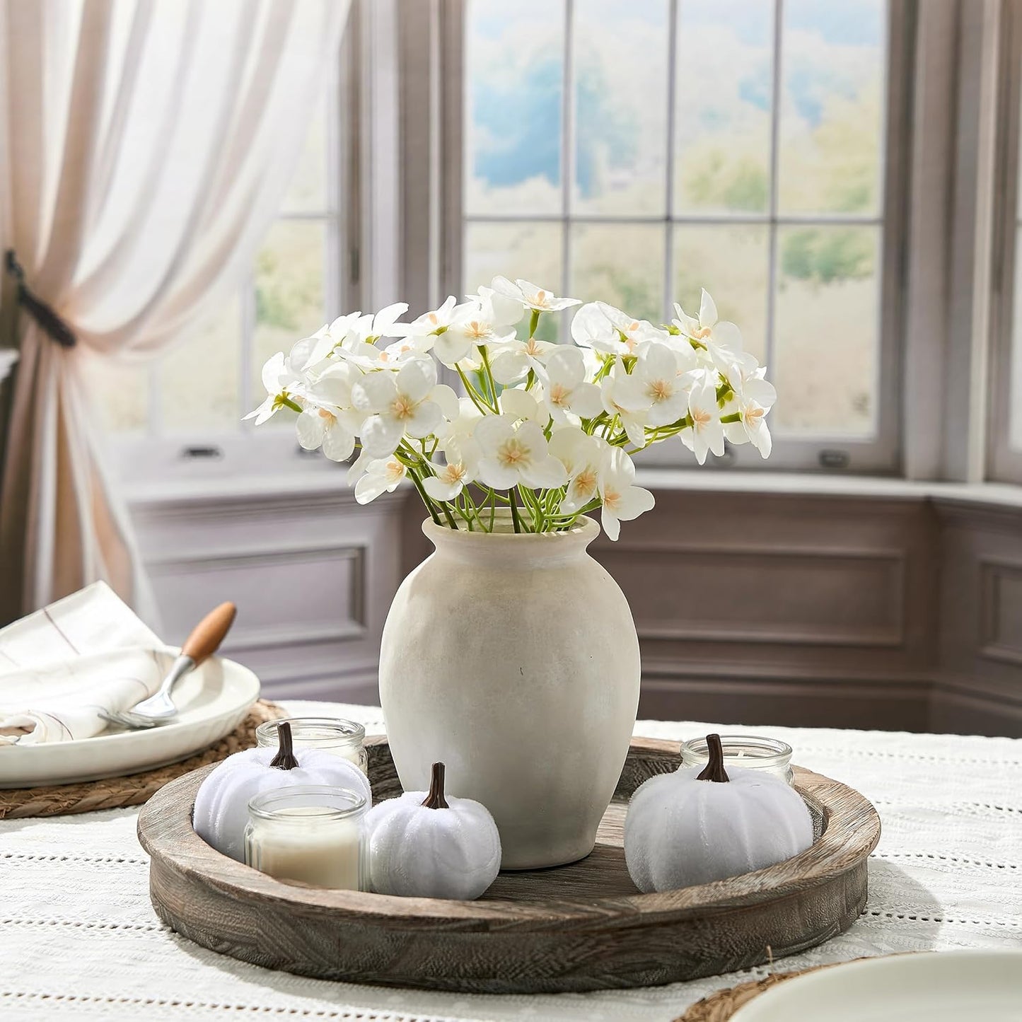 5.94" Ceramic Vase / Off-white- 5.94