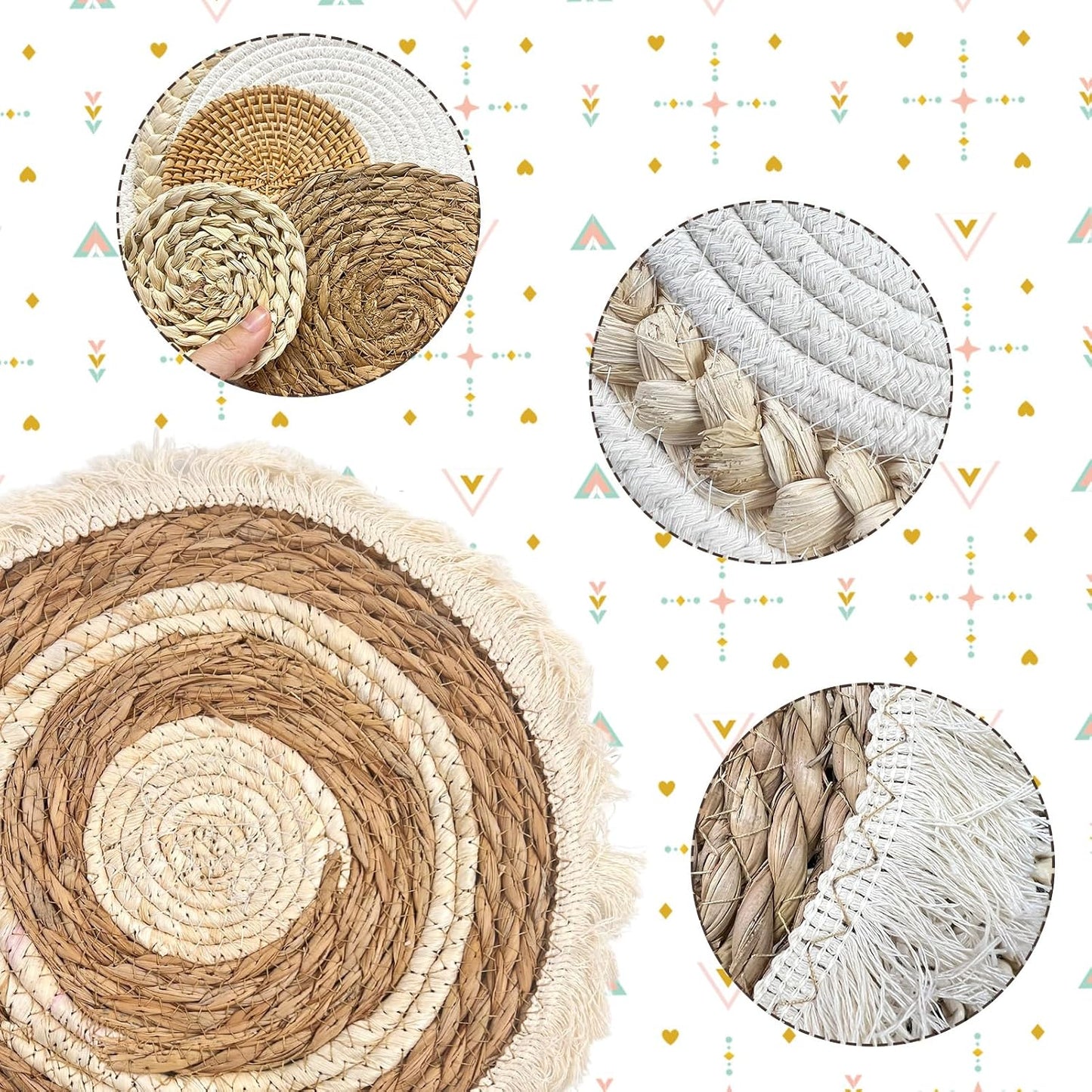 Boho Wall Baskets / Set of 7