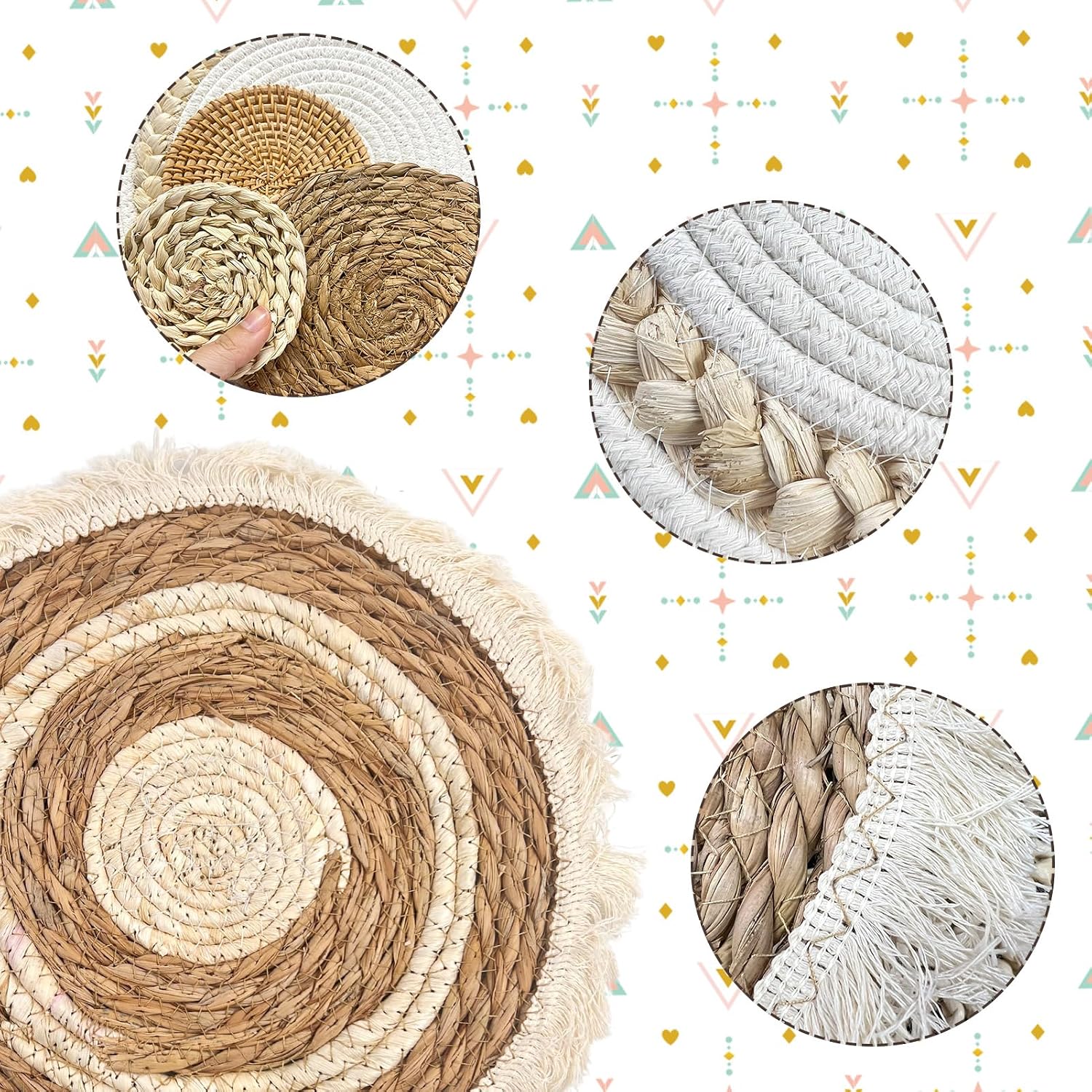Boho Wall Baskets / Set of 7