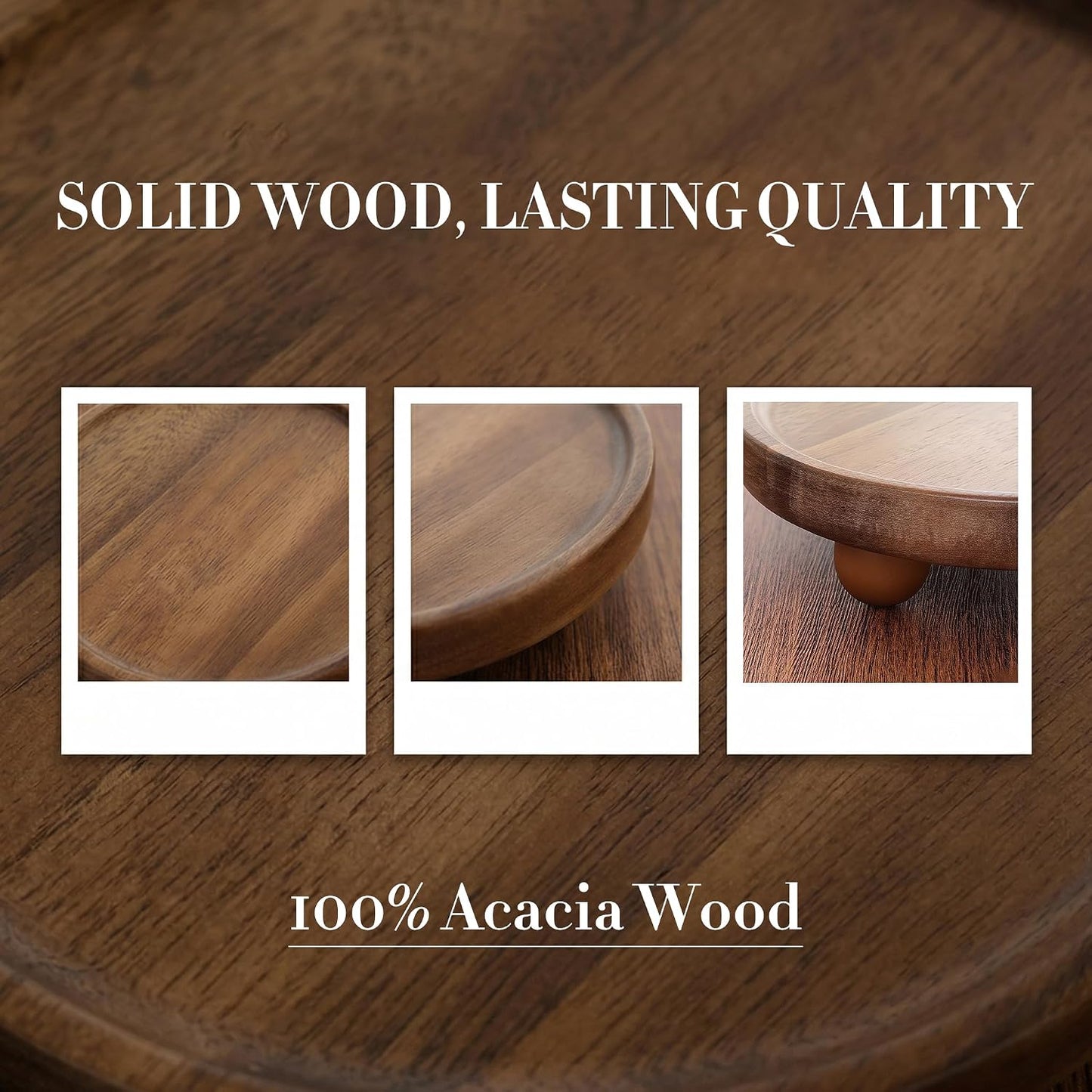 Wood Pedestal Stand / Style A / 6.7 x 1.8