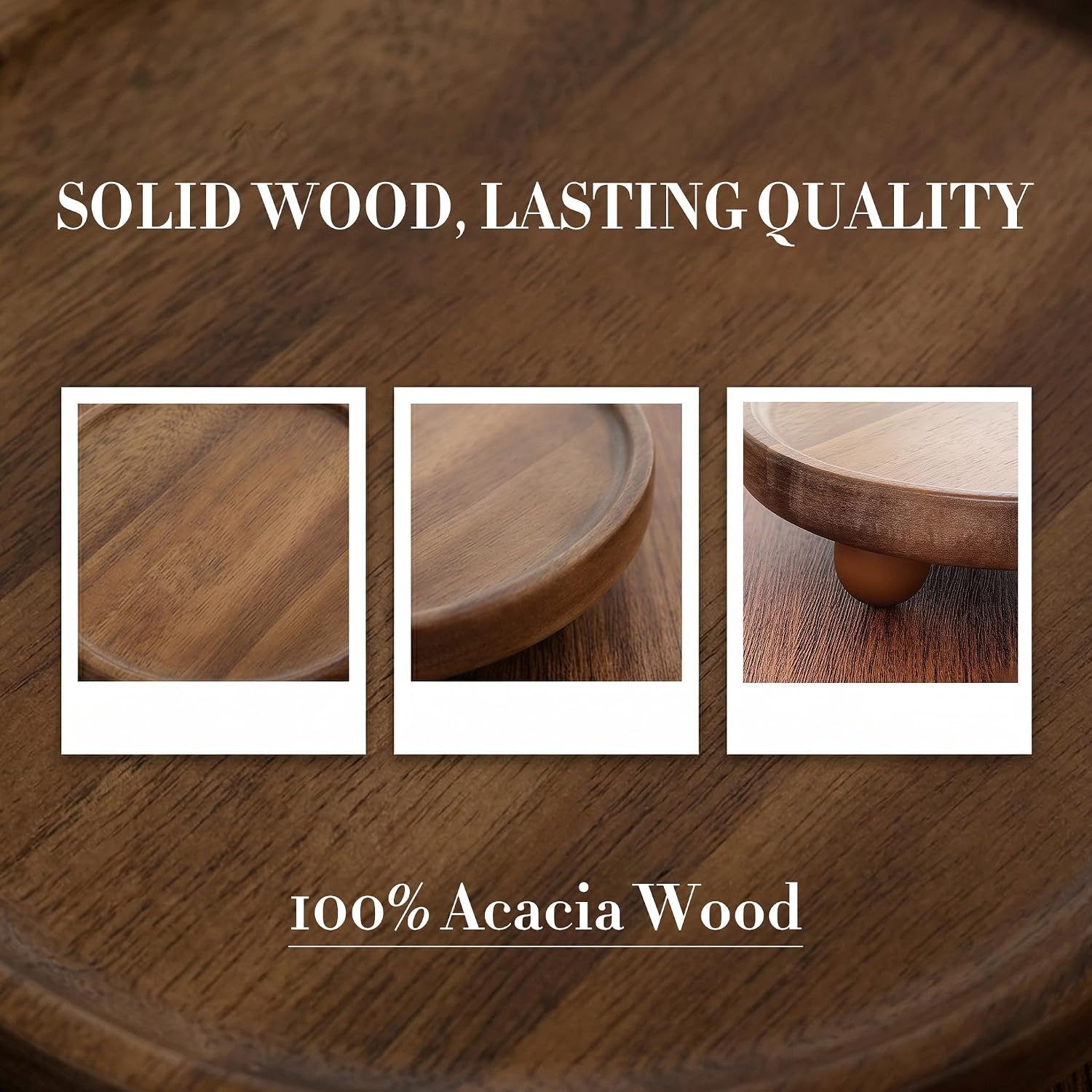 Wood Pedestal Stand / Style A / 6.7 x 1.8