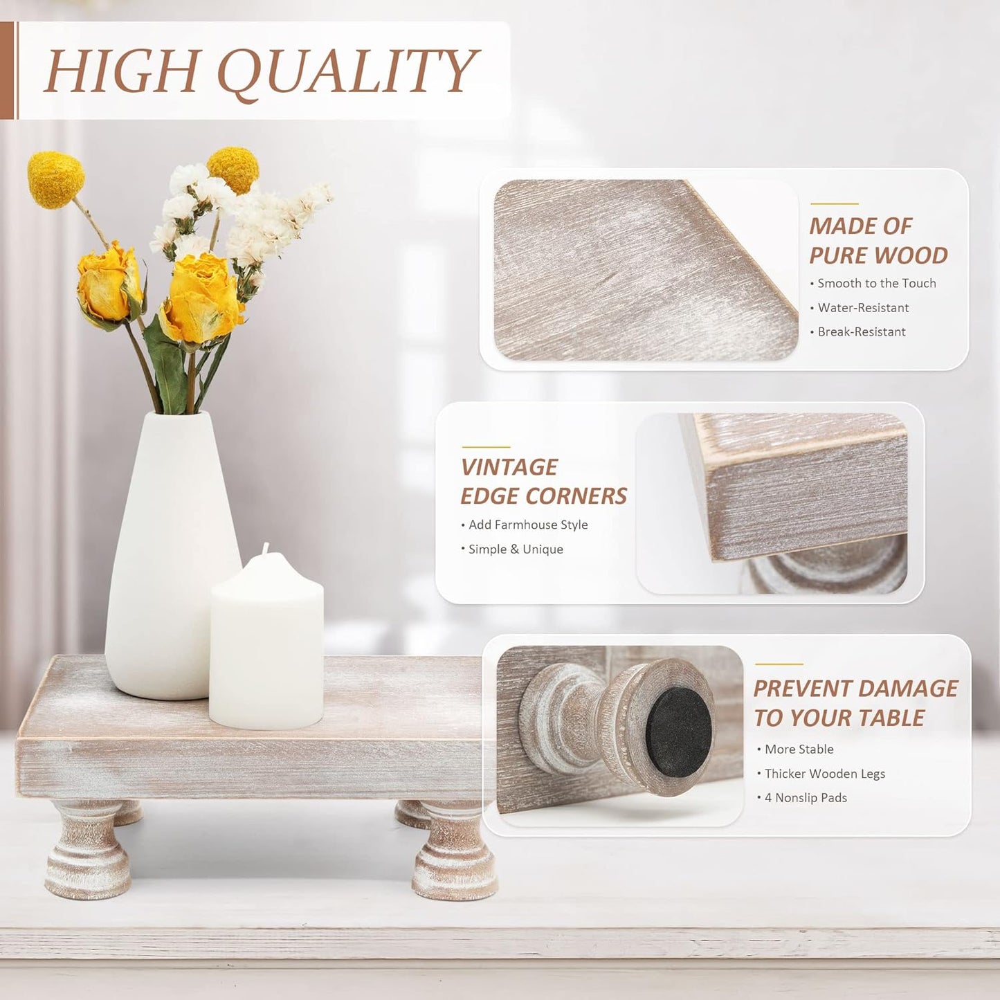 Decorative Pedestal Stands / Natural