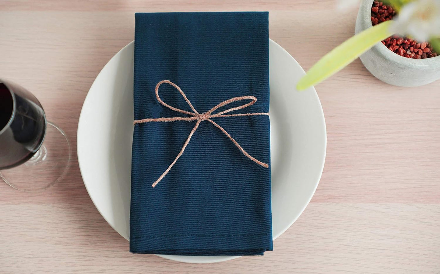 Cotton Cloth Napkins Set of 12 - Soft Premium Dinner Napkins with Hemmed Edges, Hotel Quality 18x18 Inch for Home