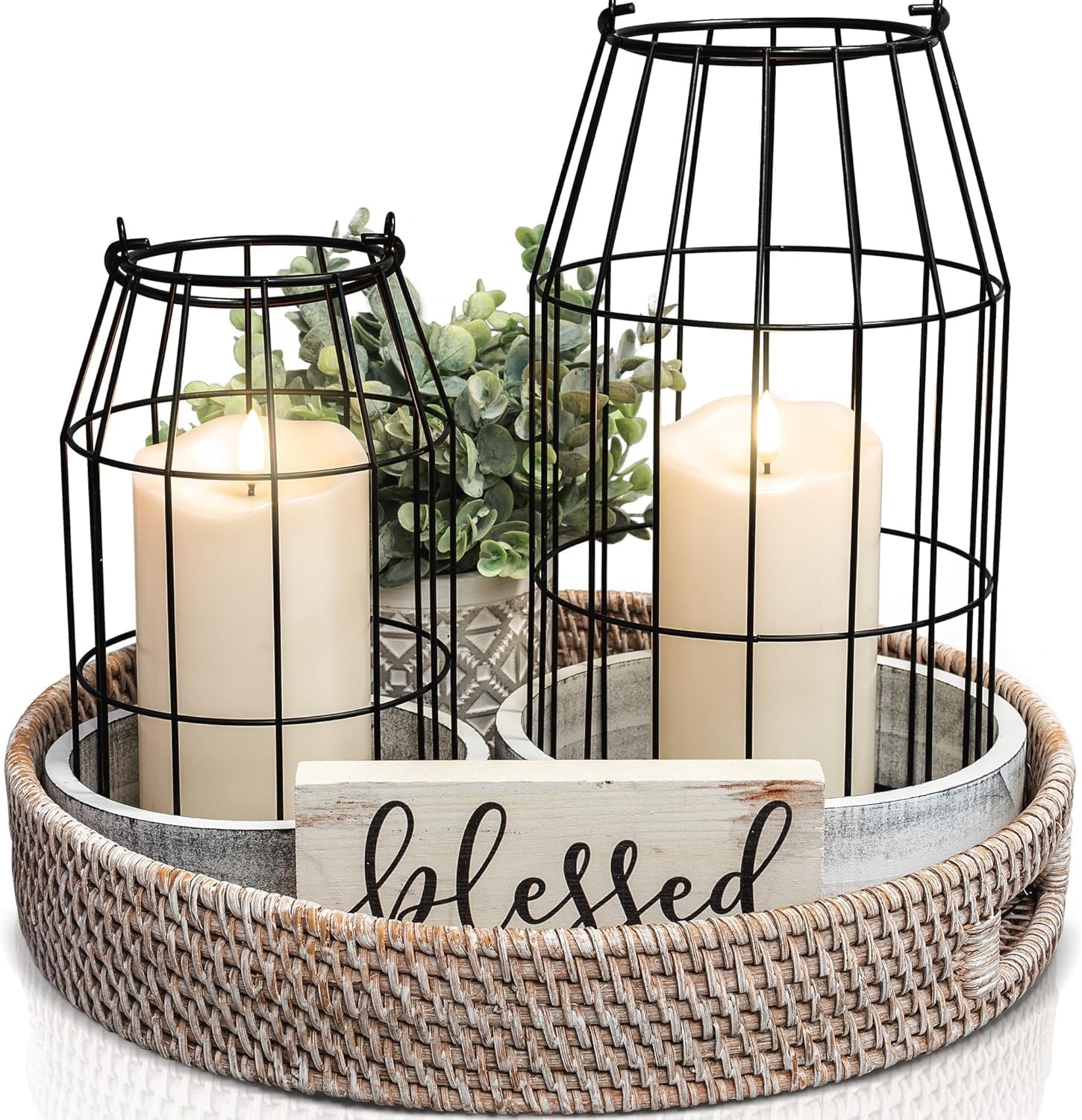ANGELLOONG Flickering Flameless Candles with Remote, Fake Candles Set of 3 | Realistic Battery Operated Candles, LED
