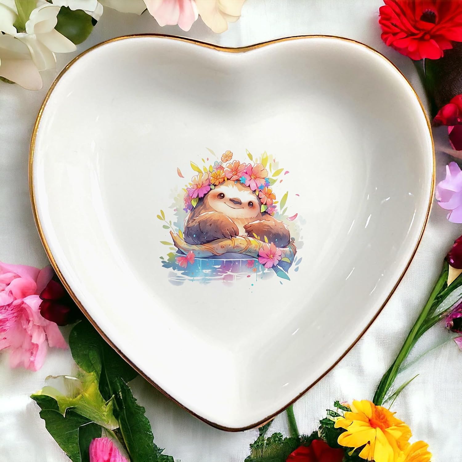 Jewelry Holder / Decorative Trinket Tray / Sloth
