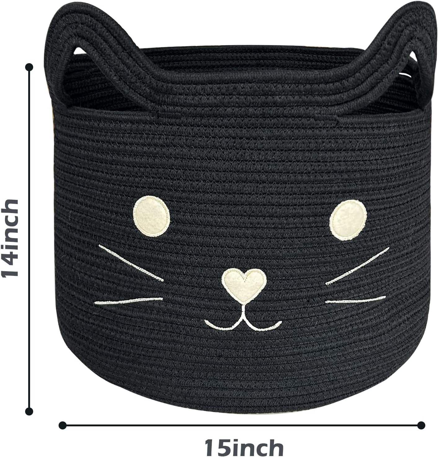 Gift Basket / Large Cat Toy Basket / Black / Black Cat