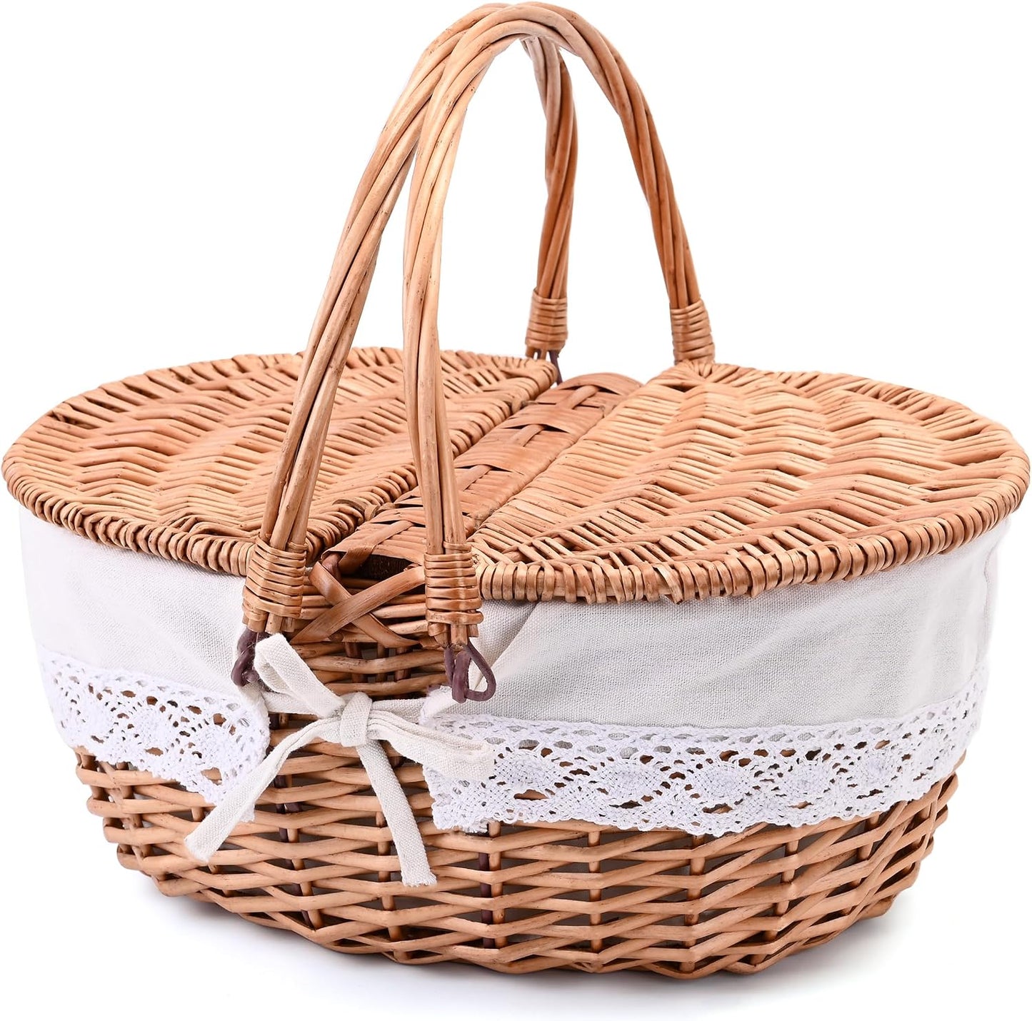 Wicker Picnic Basket / Large - Natural