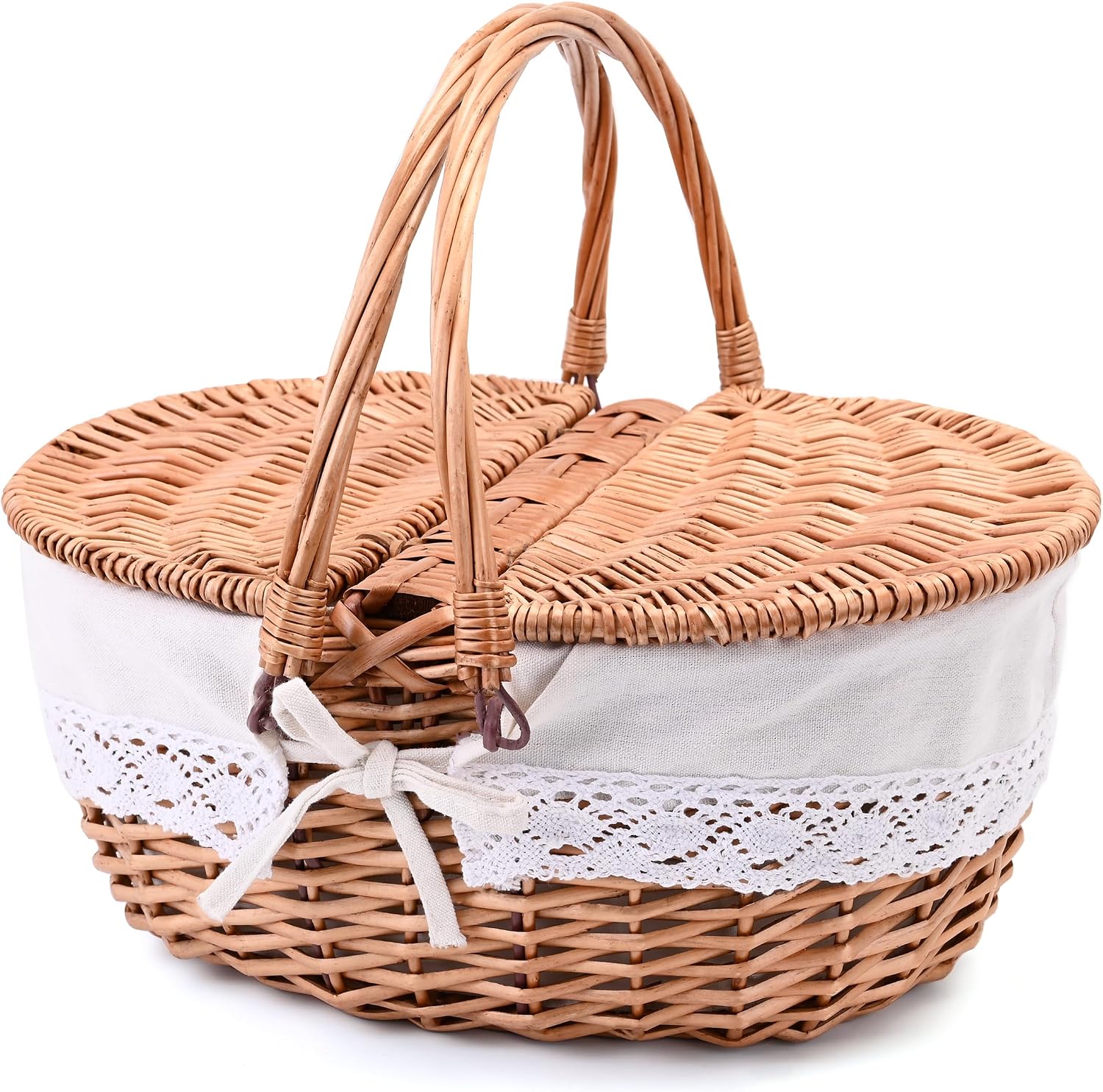 Wicker Picnic Basket / Large - Natural
