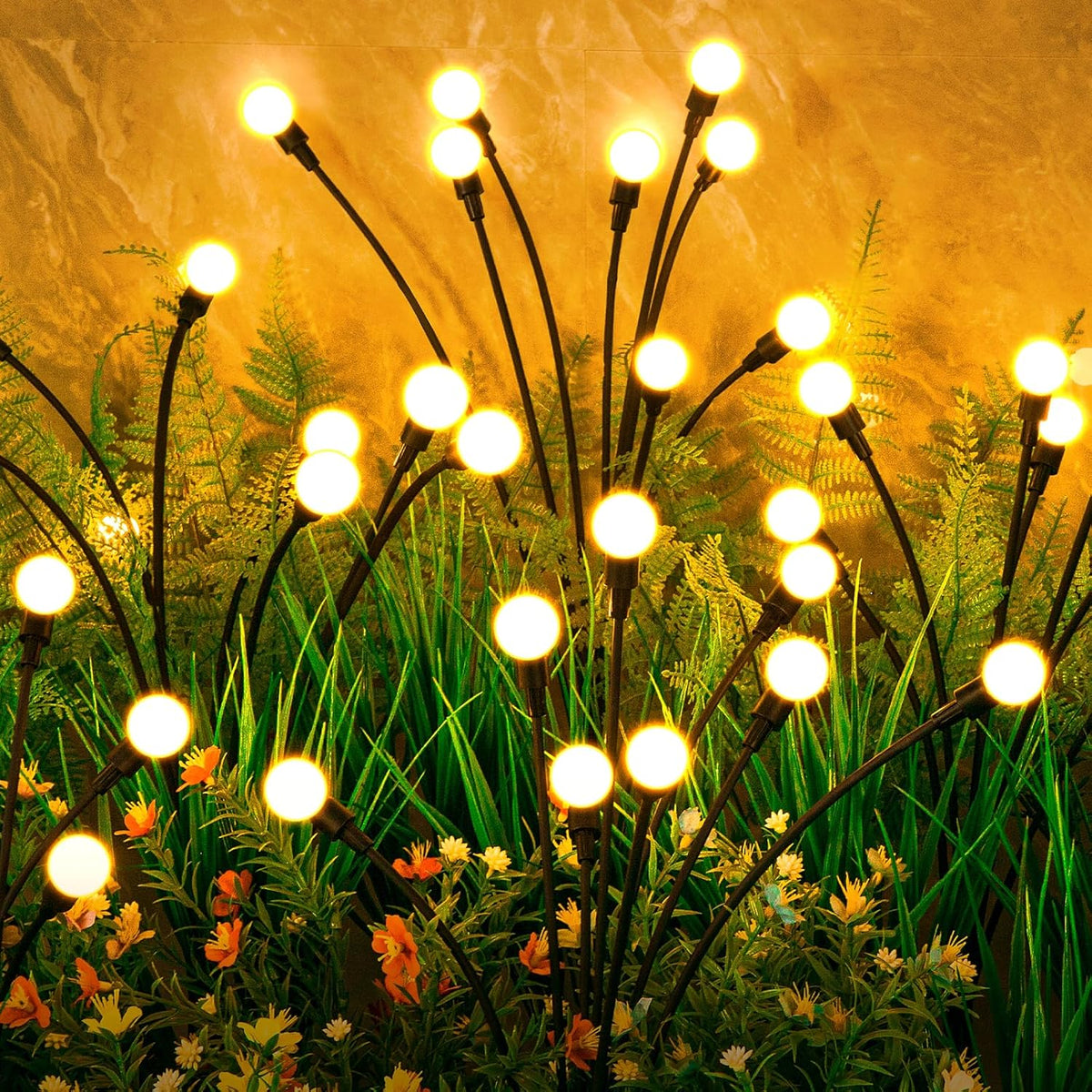 ASMAD Solar Lights Outdoor(6 Pack-48 LEDs),Solar Garden Lights,Fairy Lights