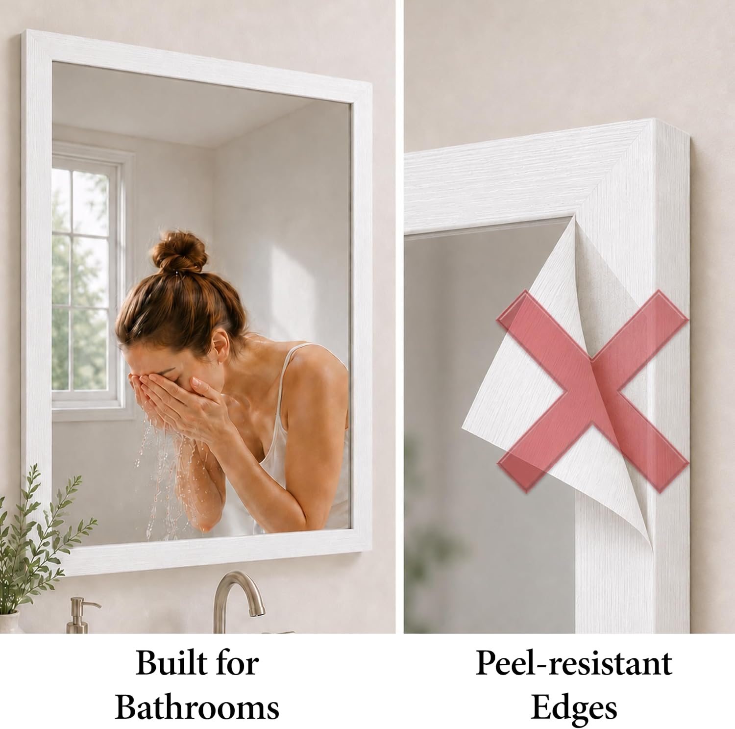 Wood Peel and Stick Wallpaper Waterproof and Easy to Clean / White / 3.9 x 393