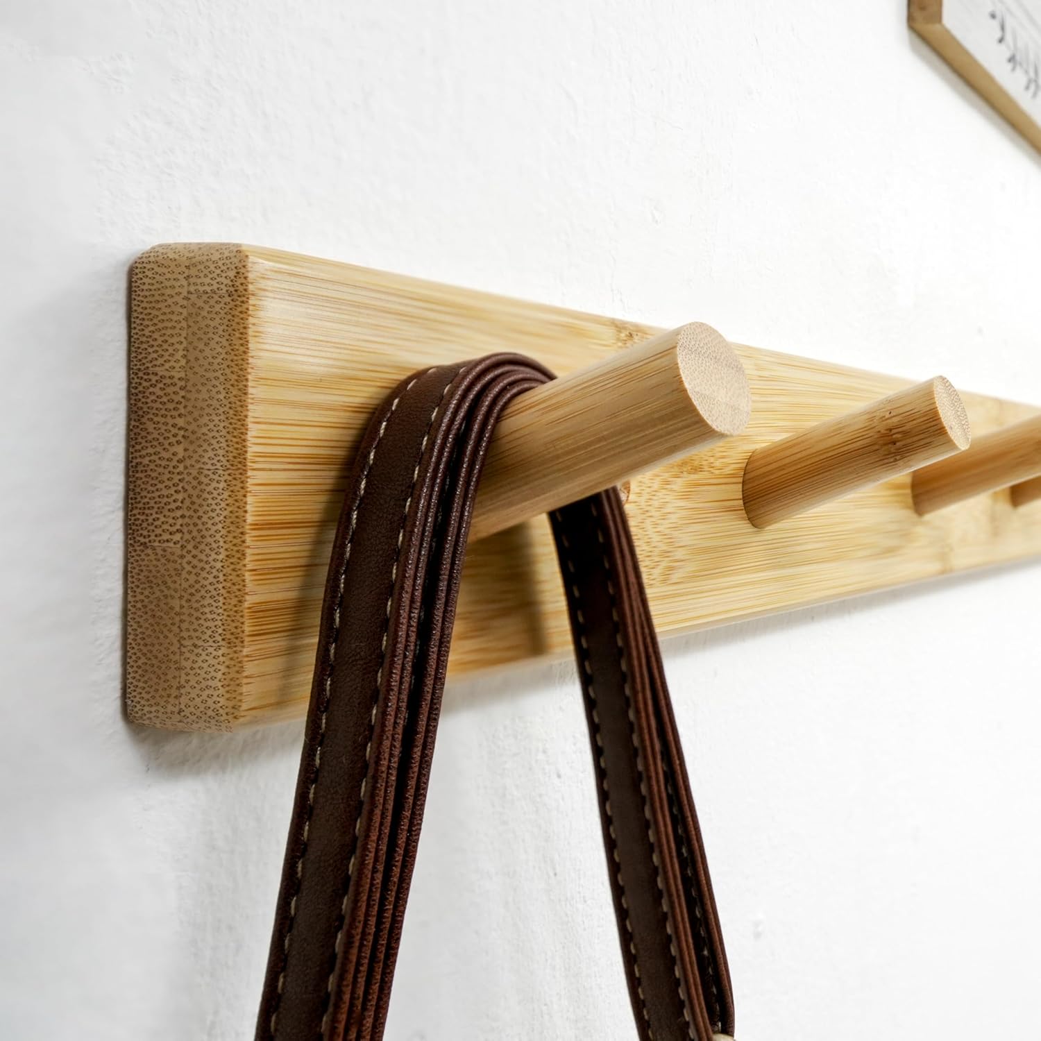 WEBI Coat Rack Wall Mounted,10 Hooks,38" Long Coat Hanger Wall Mount,Peg Rail Hat Hooks for Hanging