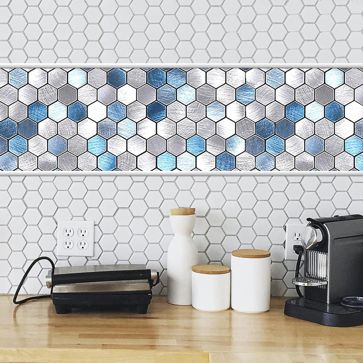 Flexible Peel and Stick Trim Molding Decorative for Backsplash Tile Edge / 25 Feet / White / 25 ft
