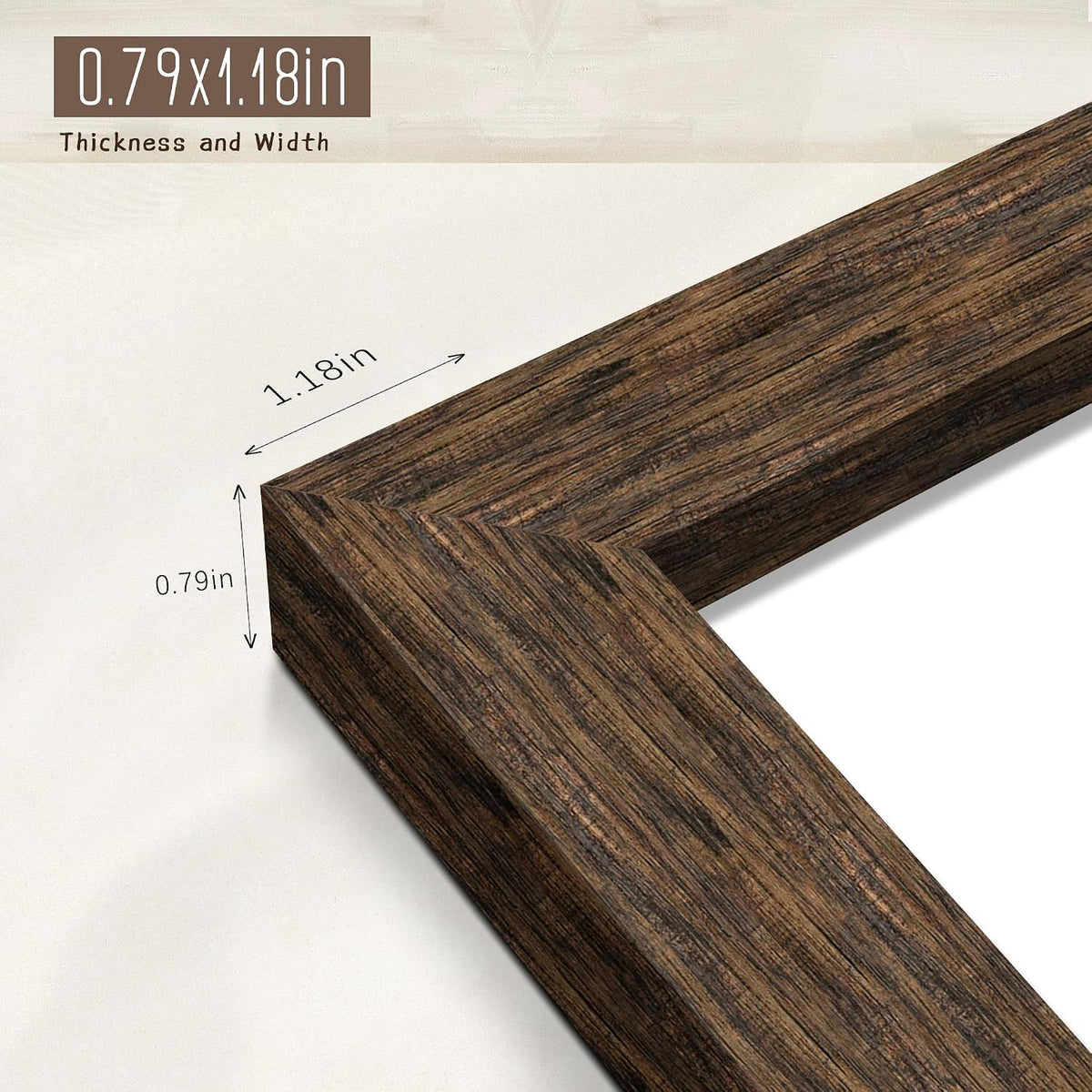 22x28 Rustic Brown Poster Frame, Picture Frame for Wall, 3 Pack | Fits 18x24 Photos With Mat or 22x28 Without Mat