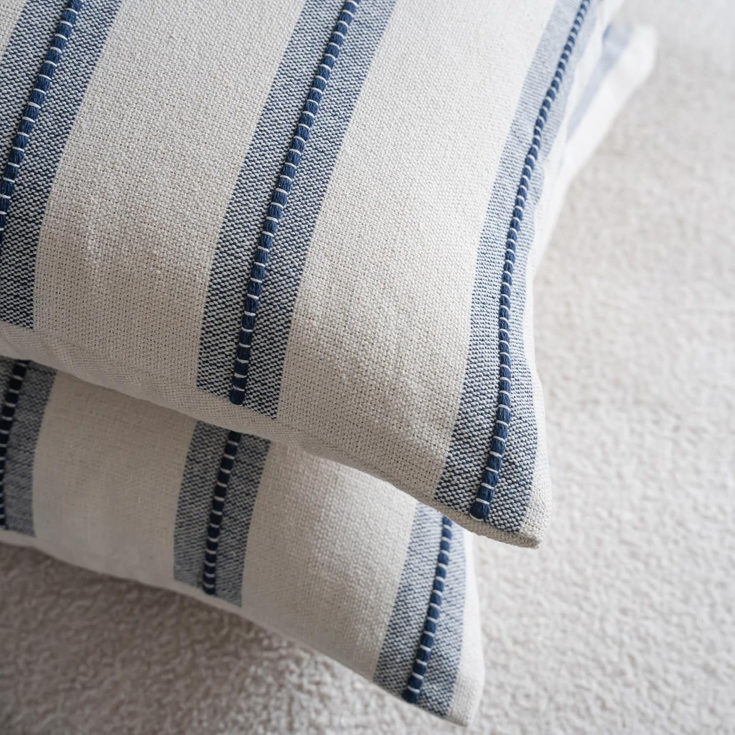 Boho Throw Pillow Covers / Navy Blue / 18 x 18 / Set of 2