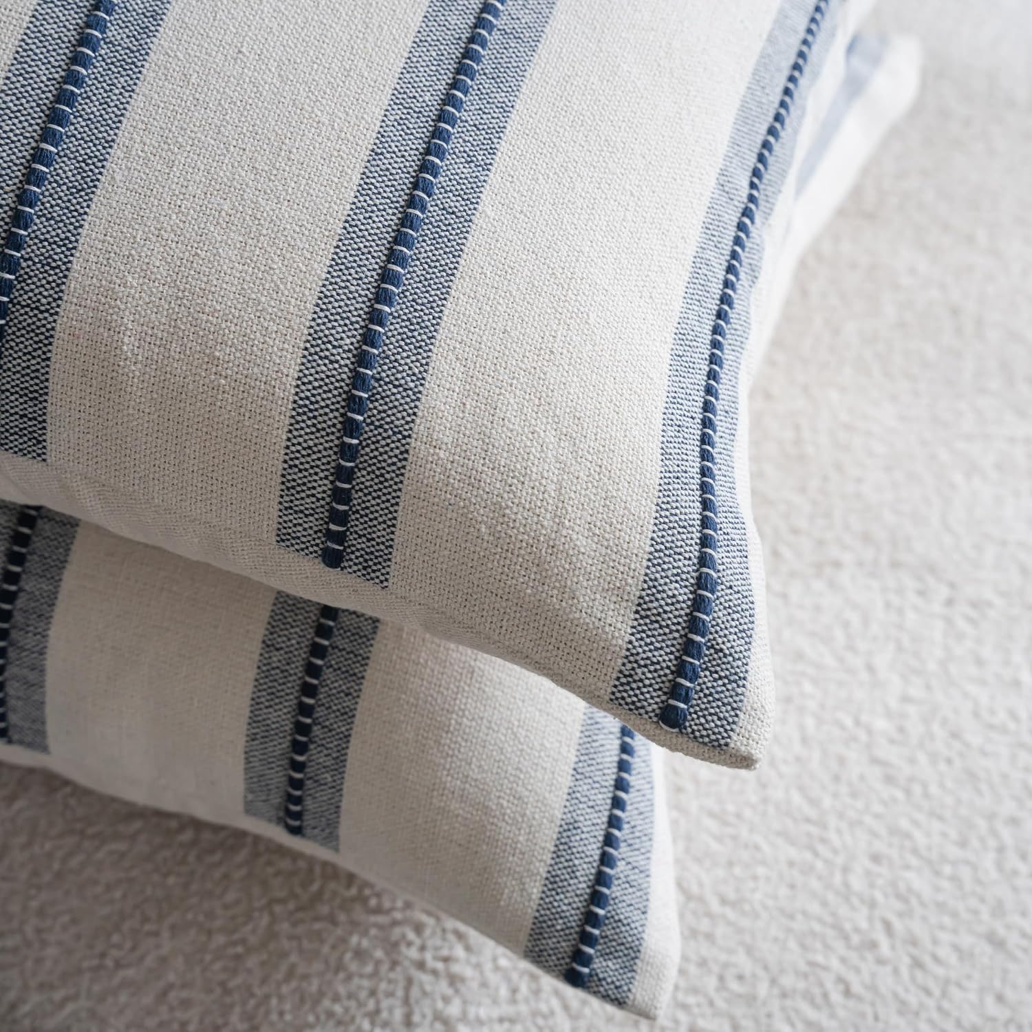 Boho Throw Pillow Covers / Navy Blue / 18 x 18 / Set of 2