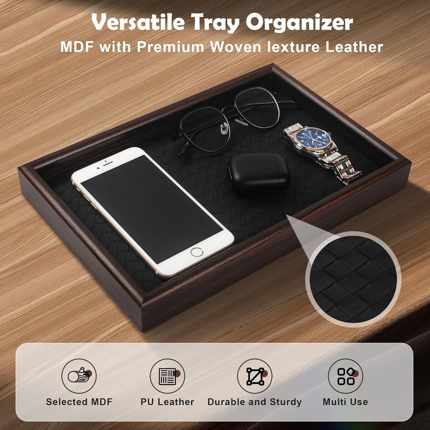Wooden Valet Tray / Black