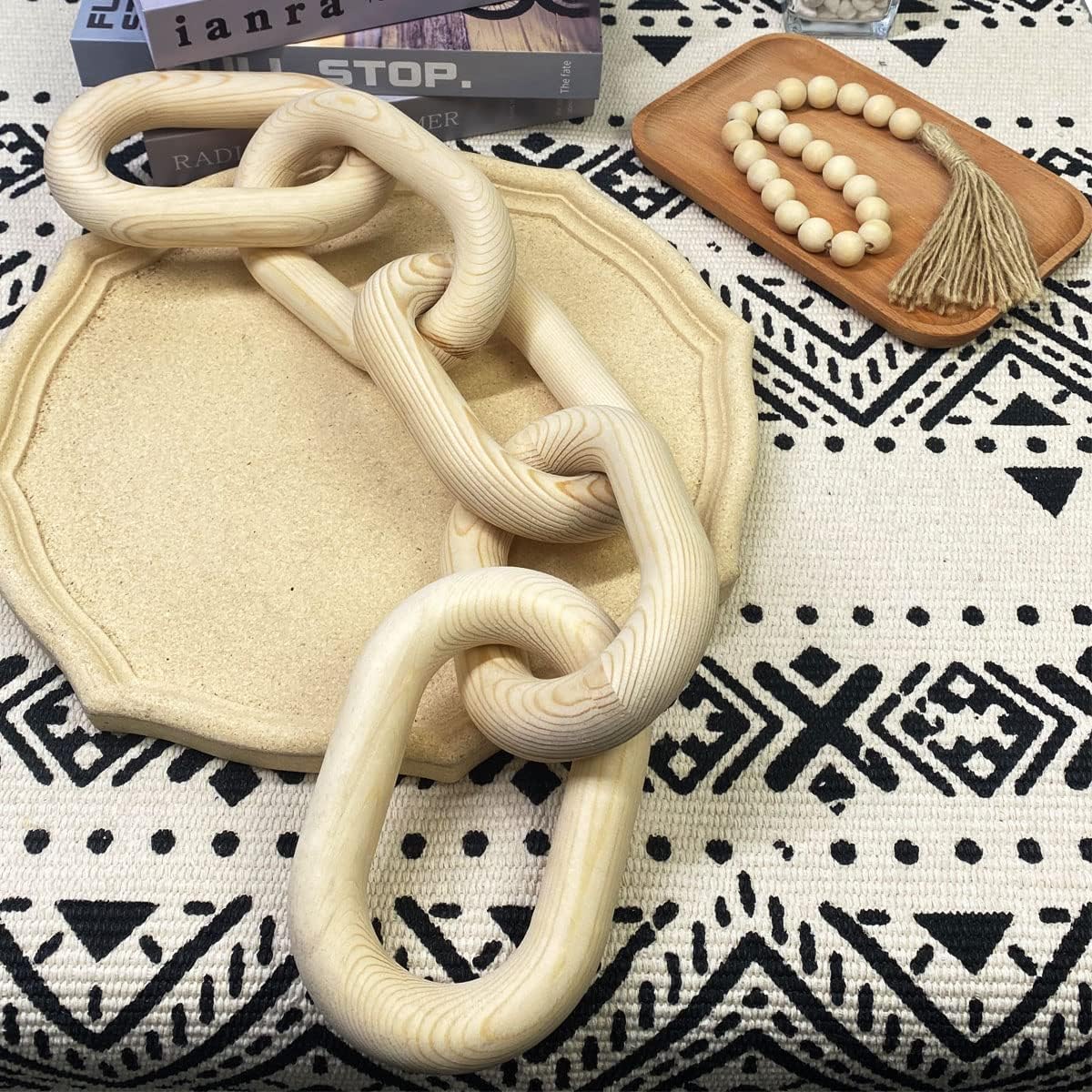 Wood Chain Link Decor / Wood Color