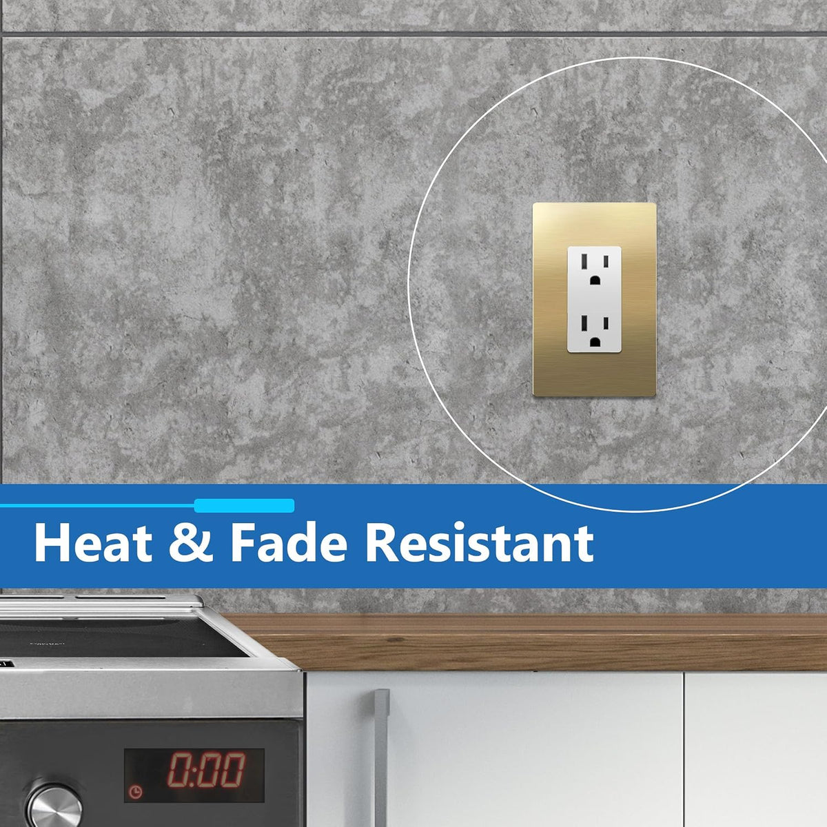 LIDER Screwless Metal-Surface Wall Plate, Mid-Size 1-Gang, 2-Pack | Temperature And Impact Resistant, Decorator Switch