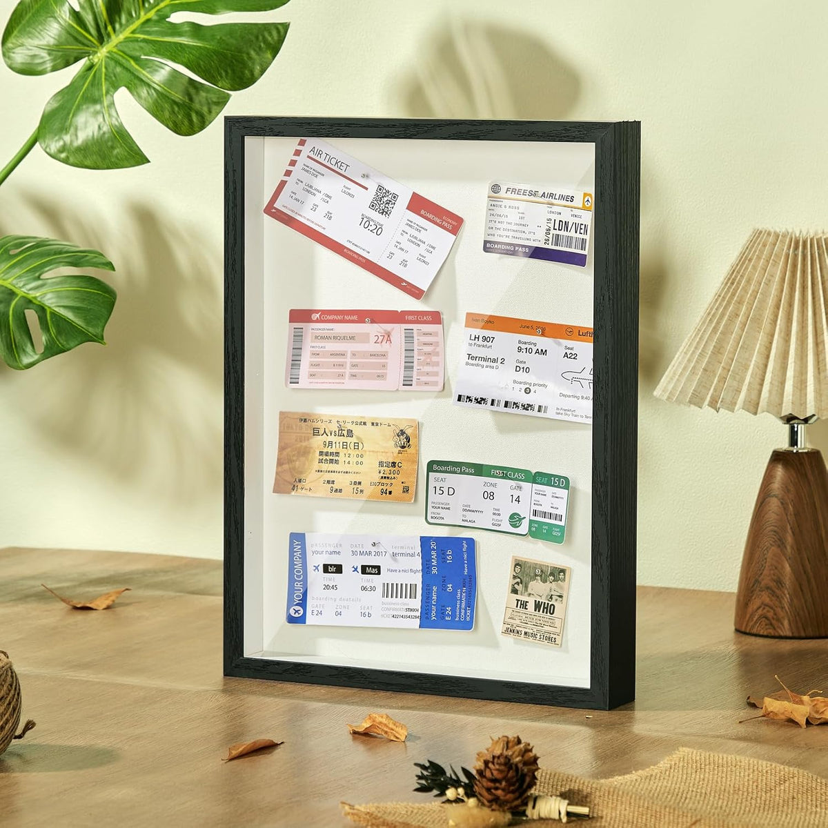 12x16 Large Shadow Box Frame with Thickened Acrylic Panel & Pins | With Linen Back, Deep 1.7" Black Shadow Box Display