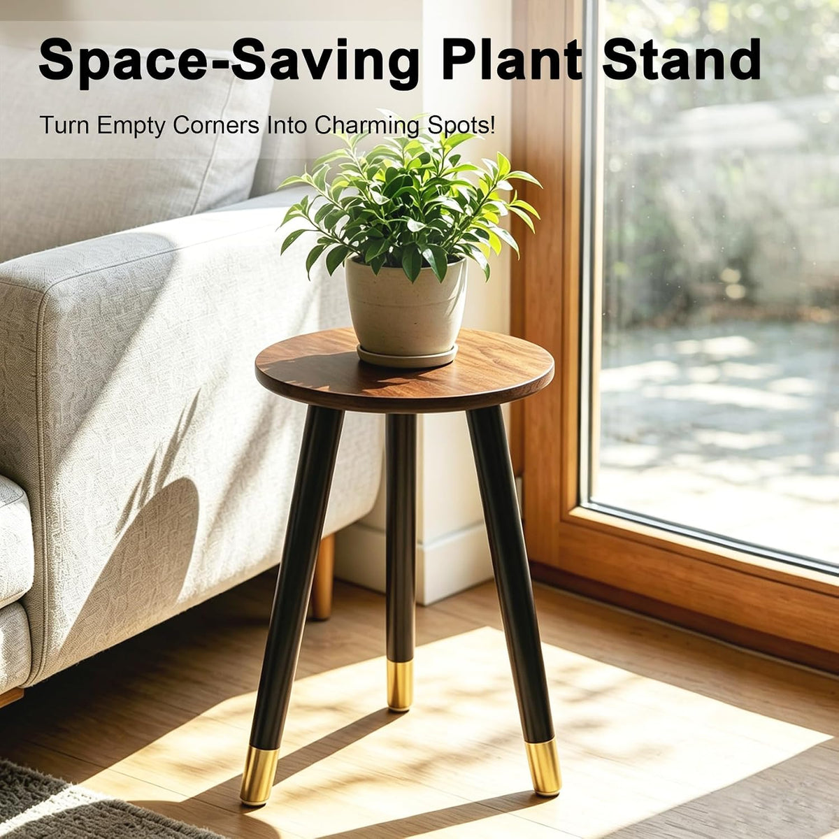 2-Pack Mid Century Plant Stand for Indoor Plants, Modern Metal Flower Pot Holder Stand for Living Room, Decorative