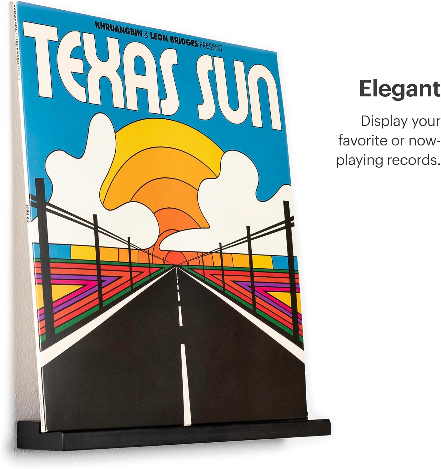 Vinyl Record Wall Mount - 3 Elegant Display Ledges Made from Solid Wood - These Vinyl Record Shelf Will Hold Records of