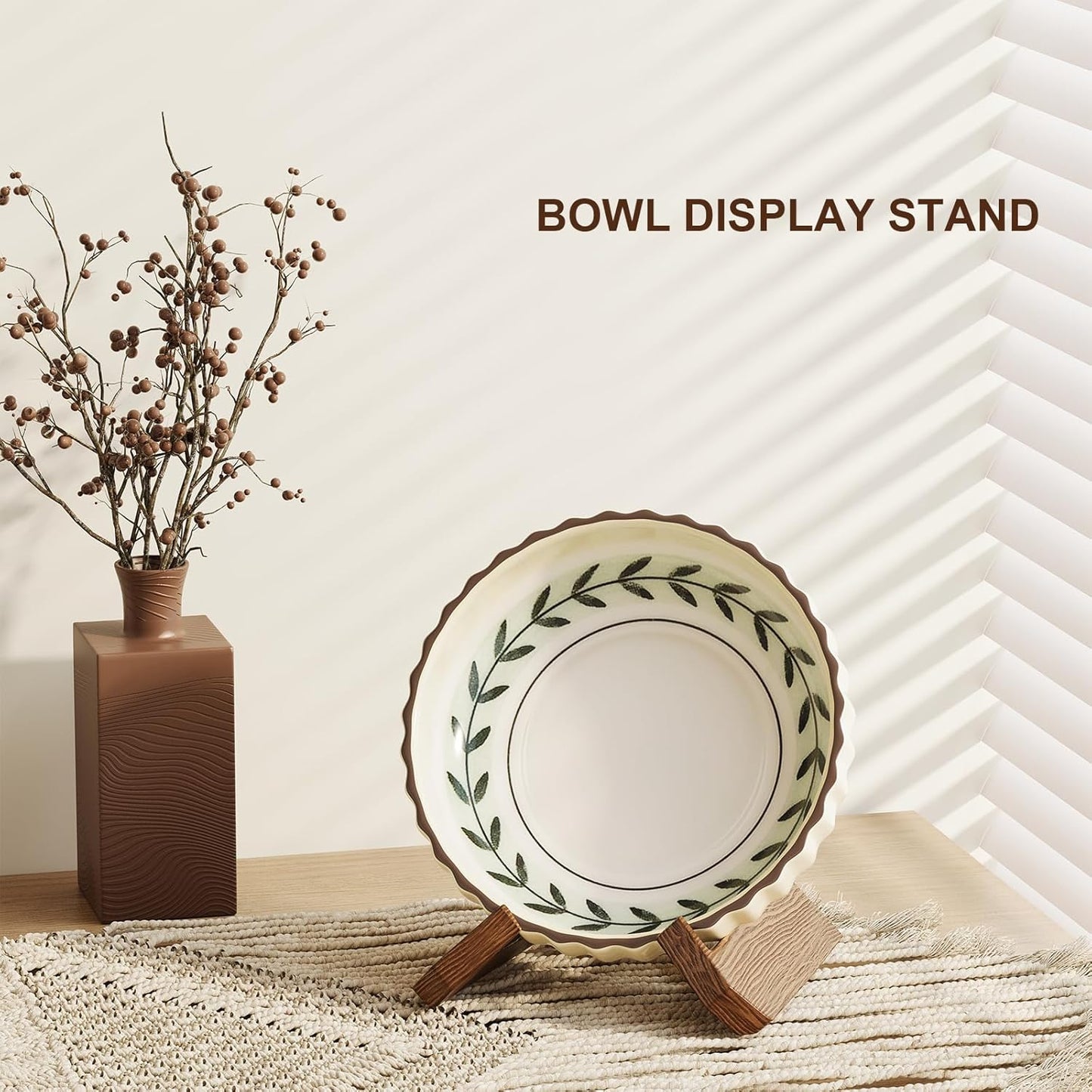 Wooden Plate Stand Deep / 6.7 Inch / 12 Inch