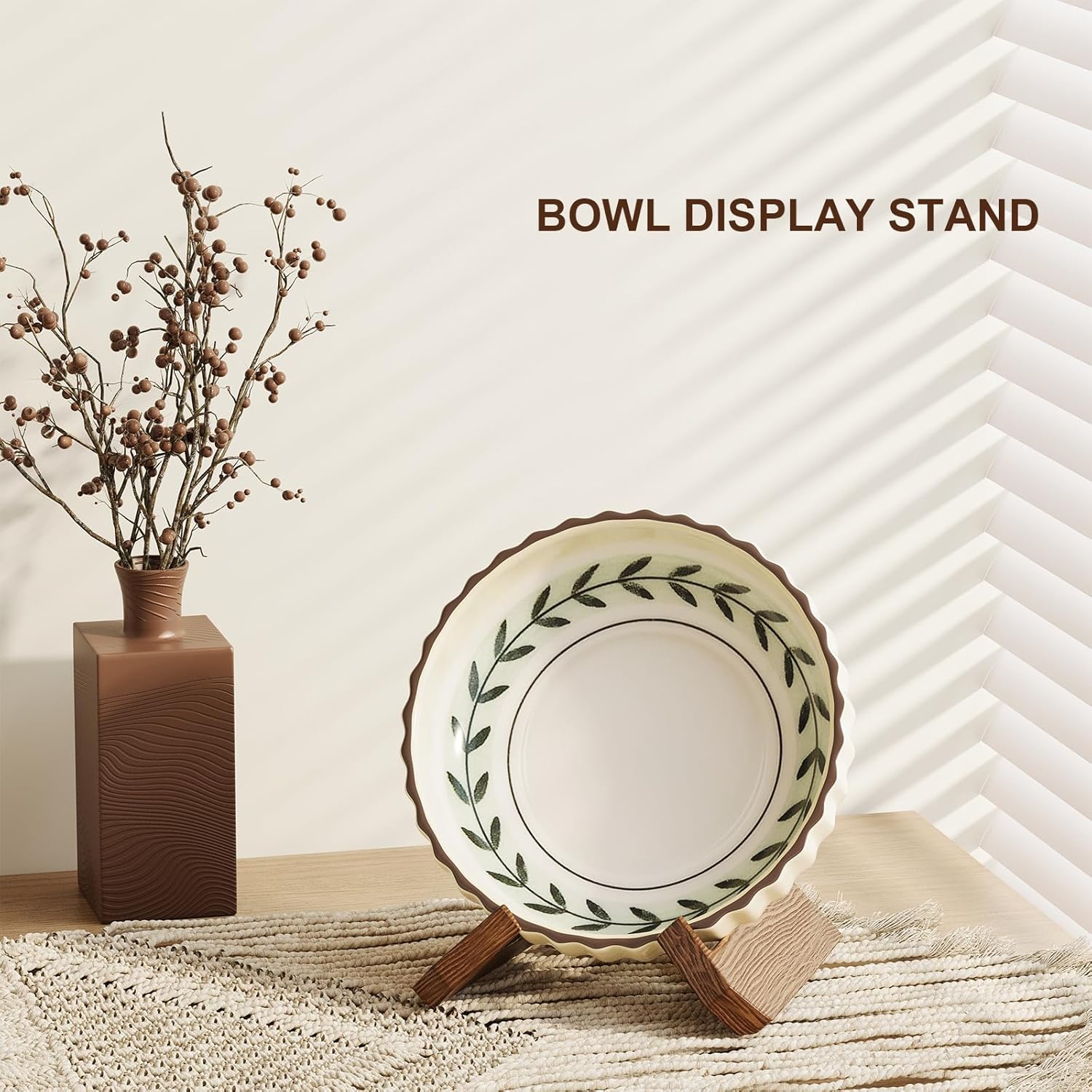 Wooden Plate Stand Deep / 6.7 Inch / 12 Inch