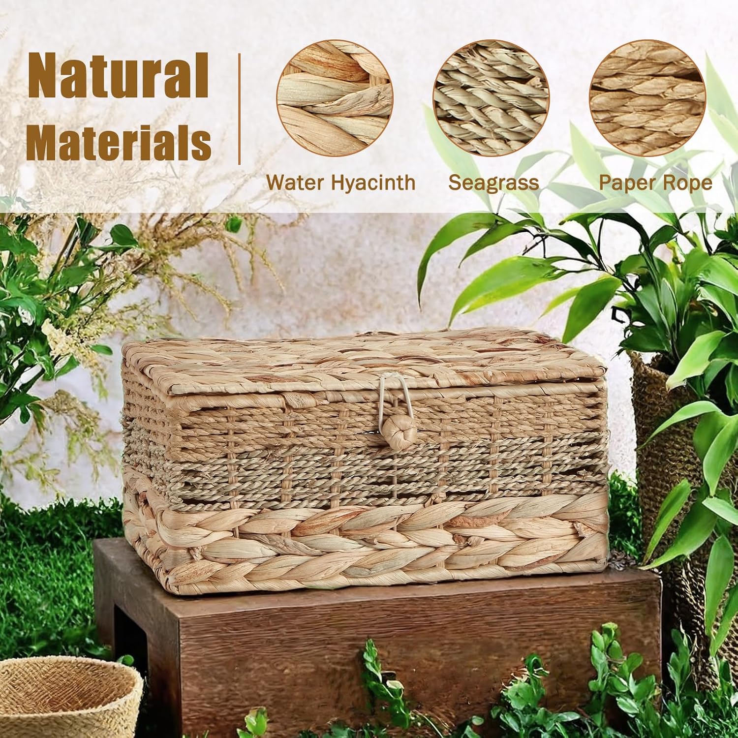 Wicker Storage Baskets / Natural / Set of 2