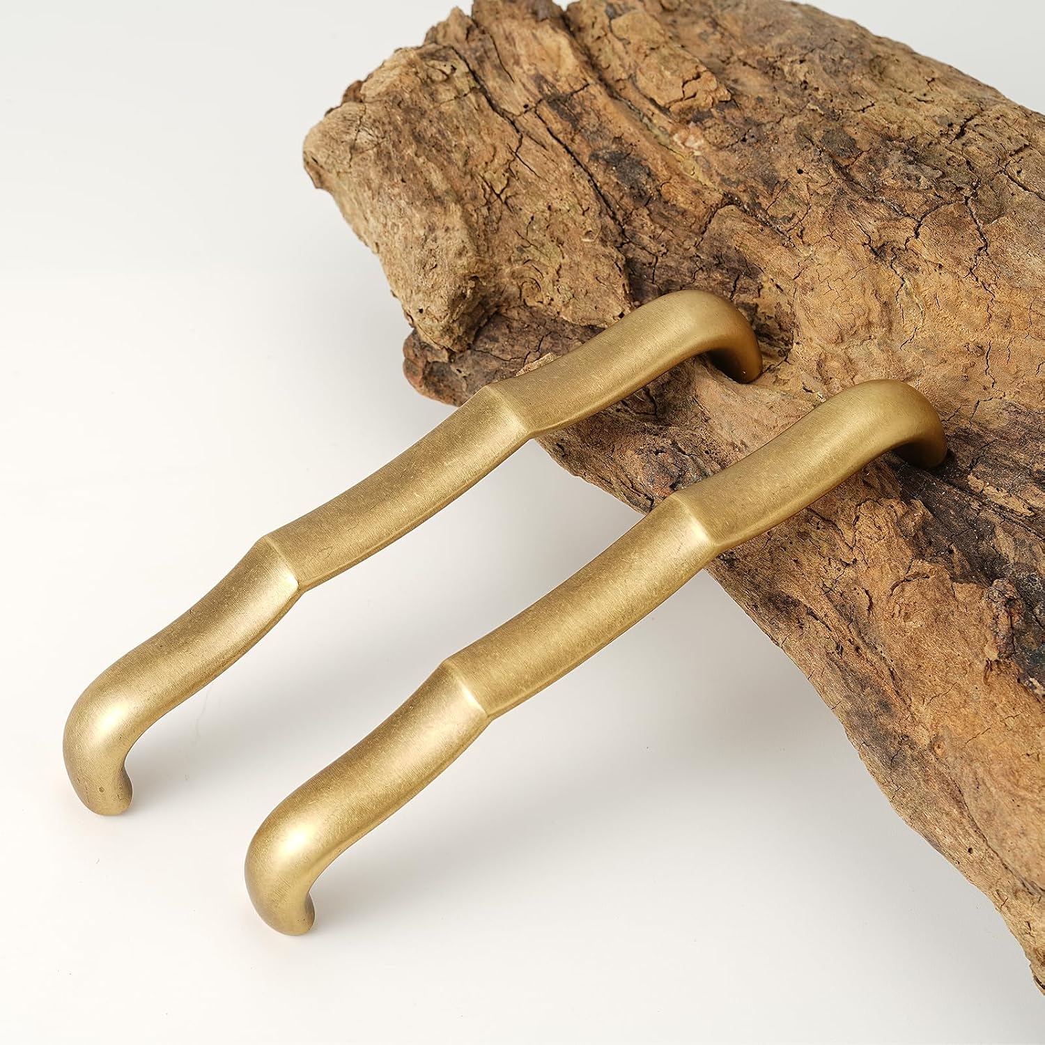 Solid Brass Cabinet Pulls Hole Center Drawer Pulls Unique Cabinet Handles Brass / 5 Inch / Set of 3