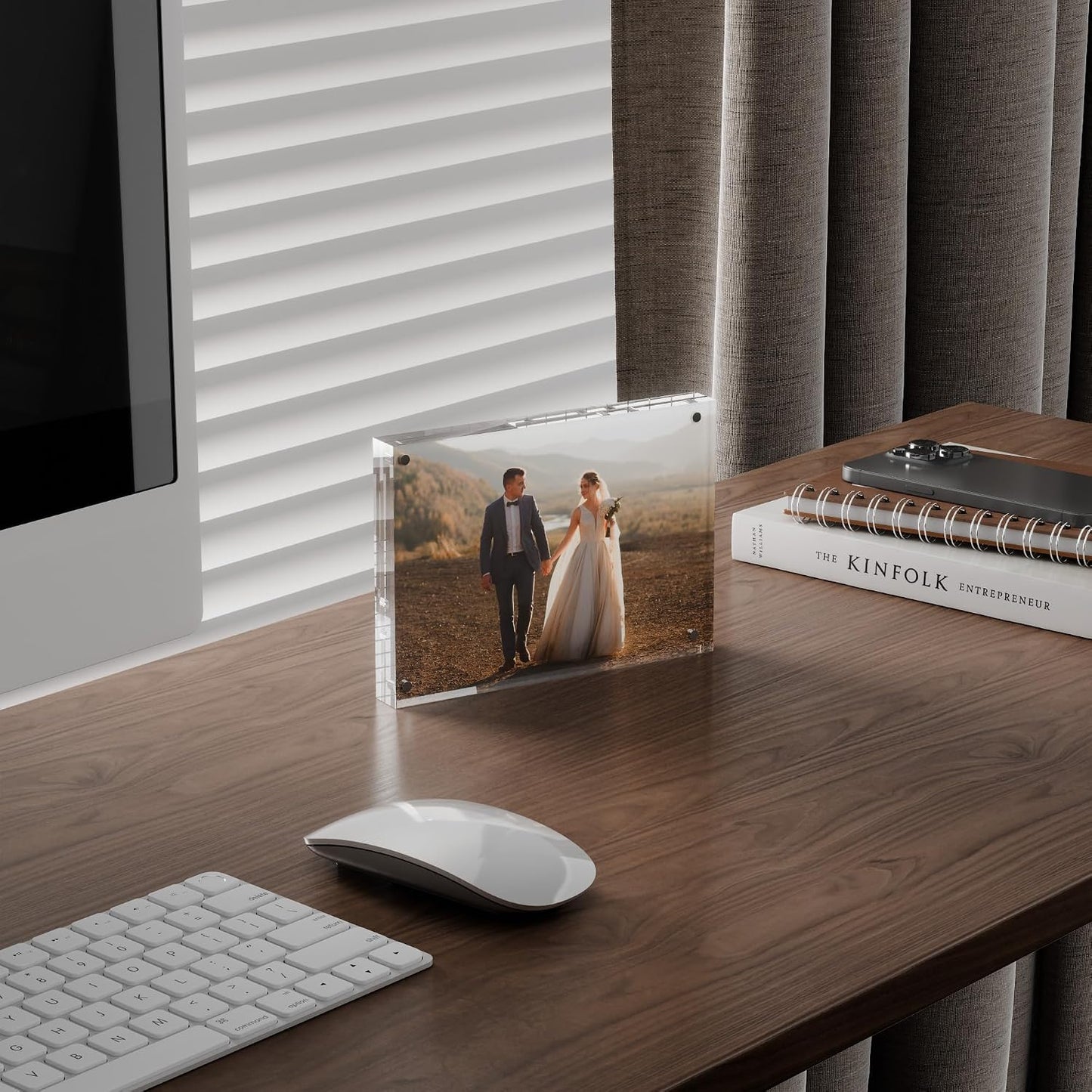 ATZYmolin 3 Pack 4x6 Acrylic Picture Frame, Magnetic Double Sided | Magnetic Double Sided Display, 20% Thicker