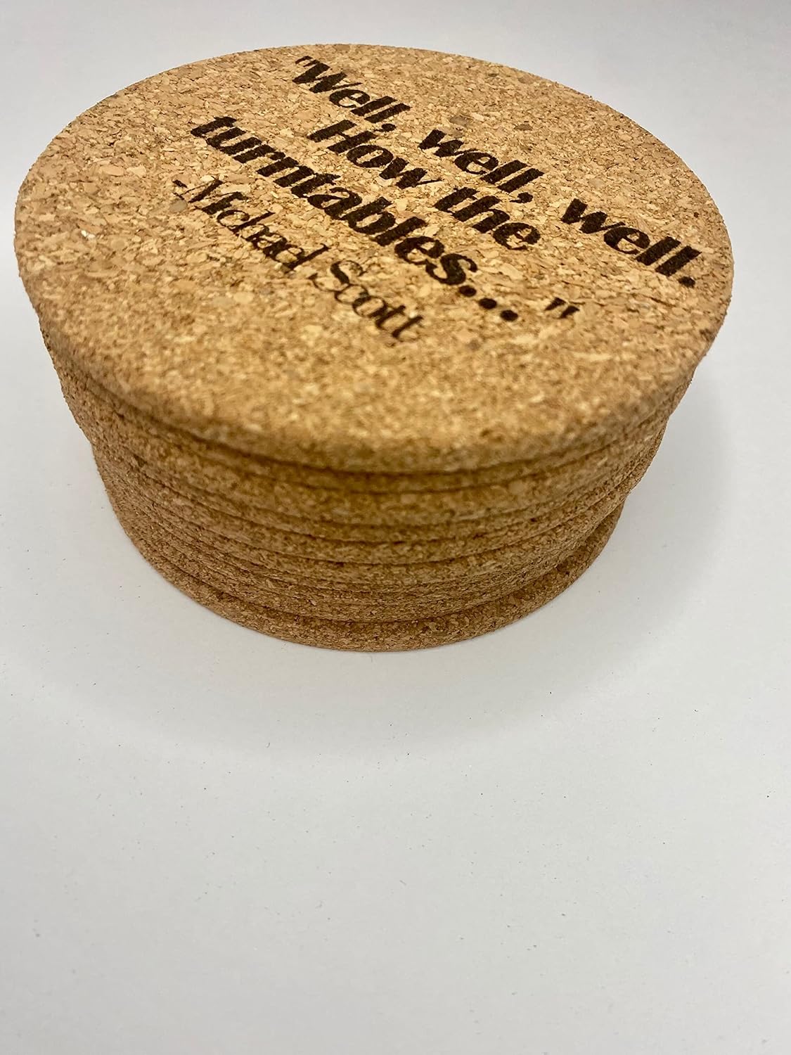 Bar Coaster Set / Set of Ten The Office Michael Scott Quote Cork Coasters