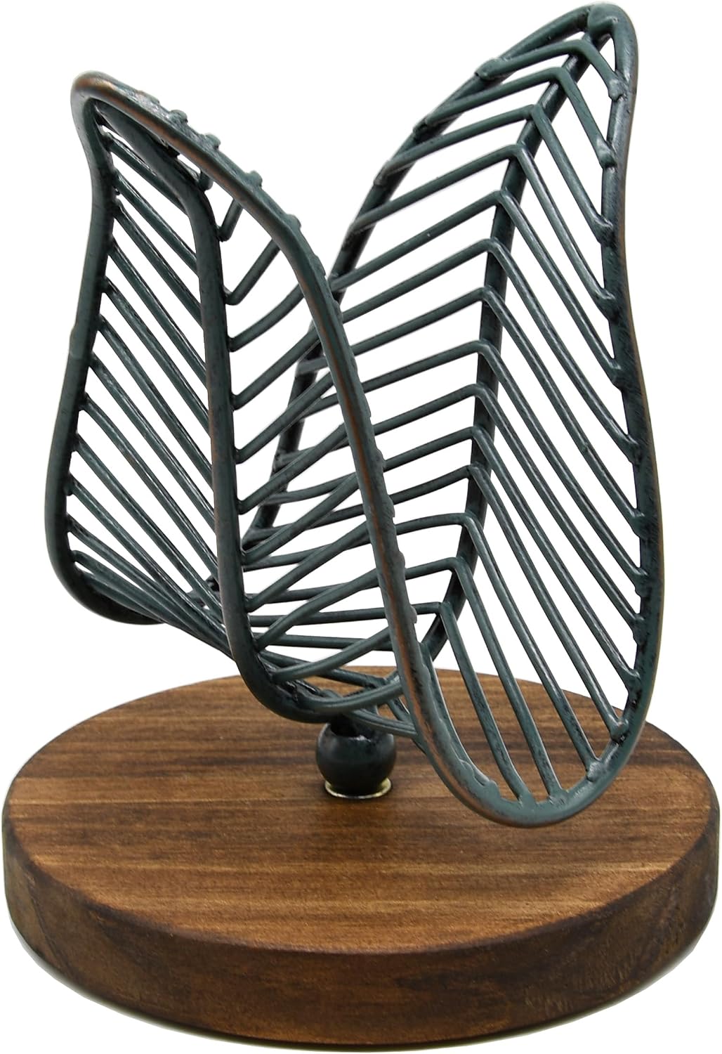 Freestanding Modern Napkin Holder w/Golden Turquoise Wrought Iron / Wire / Golden Turquoise / Brown