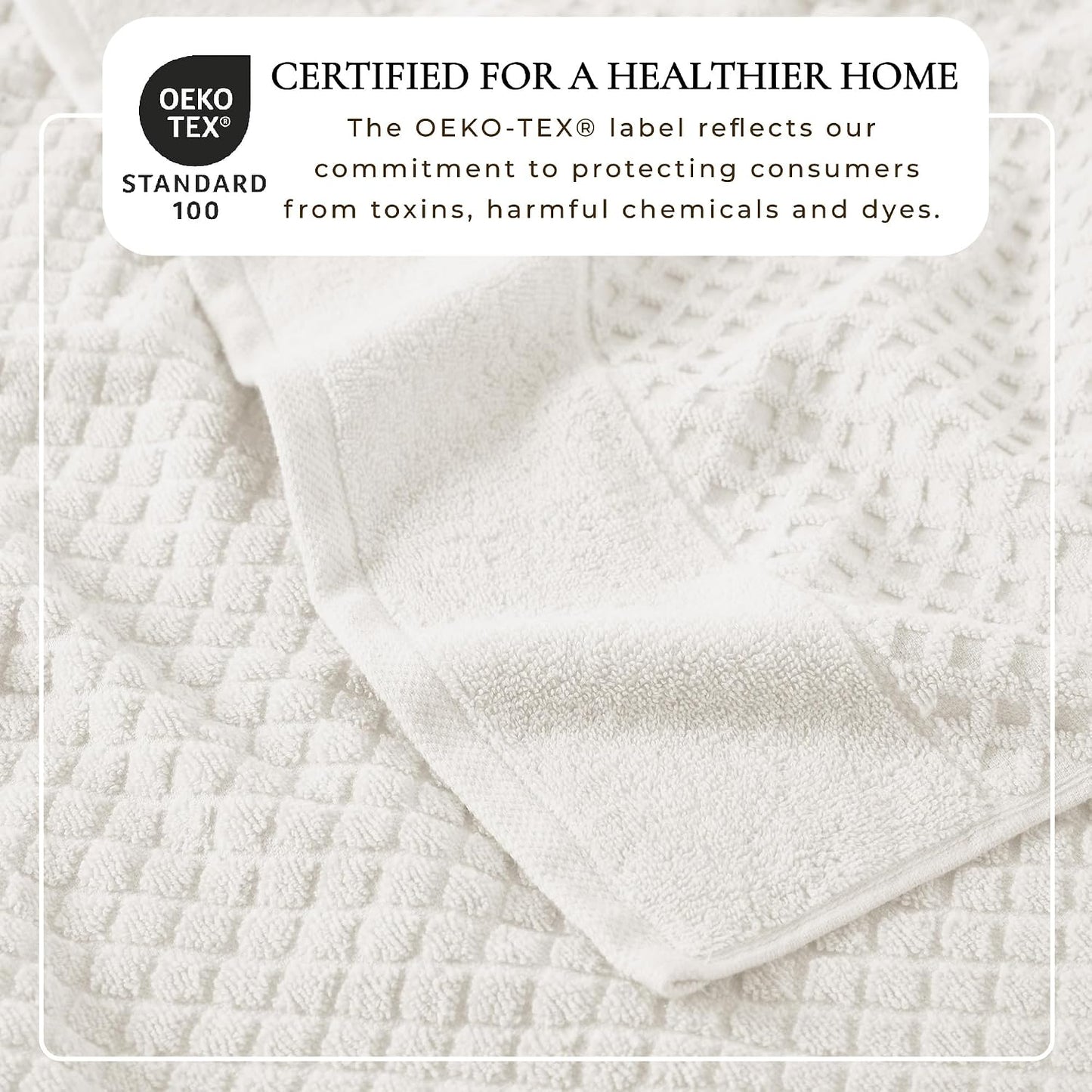Great Bay Home Bath Towels - 100% Cotton 4 Pack 54x27 Bath Towel Set - Absorbent, Durable, Quick-Dry Towels for