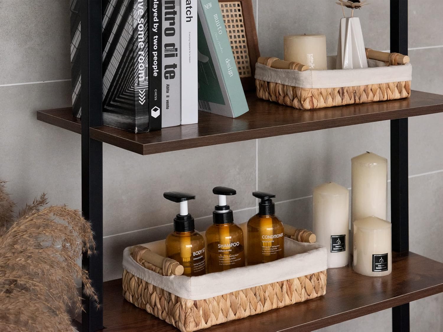 Wicker Bathroom Basket for Toilet Tank Top / Natural