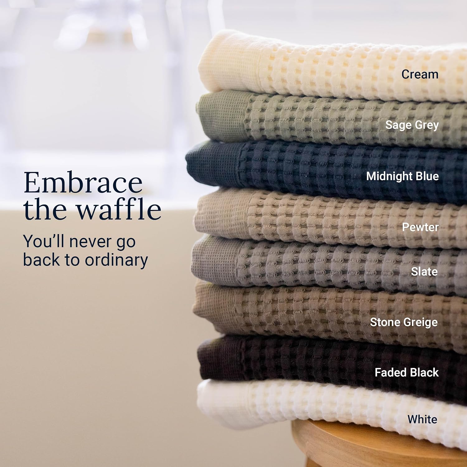 GILDEN TREE Waffle Bath Sheet Quick Dry Towel, Thin Luxury Bath Towels, Bath Sheets 40x80 Large Bath Towels, Modern